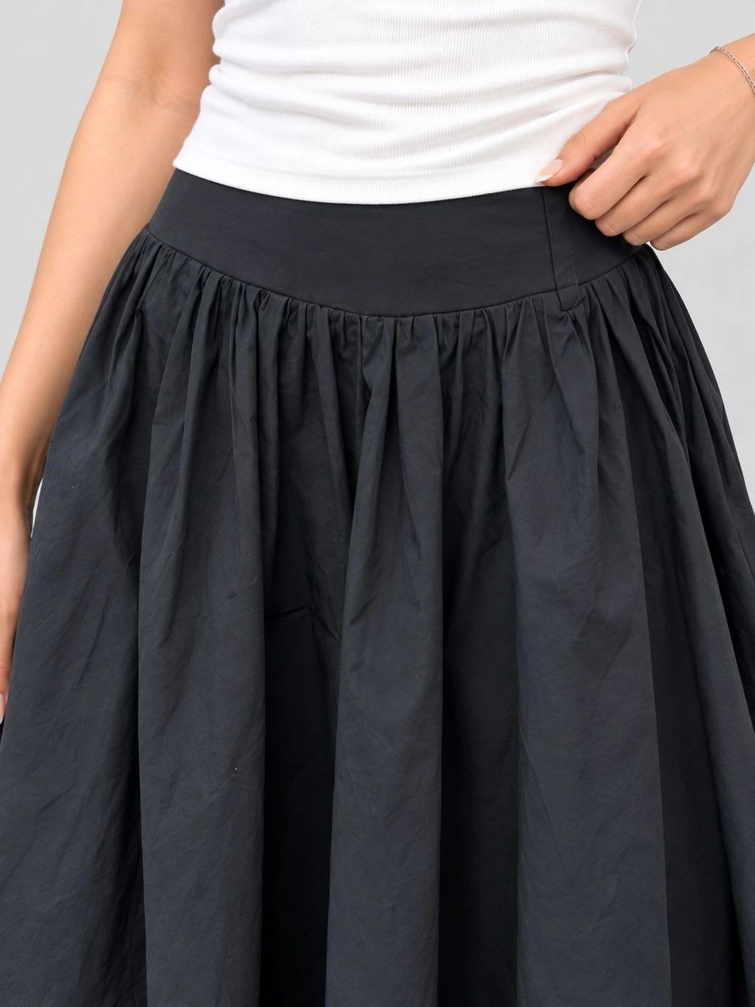 Suo Women Midi Flared Skirt - left view
