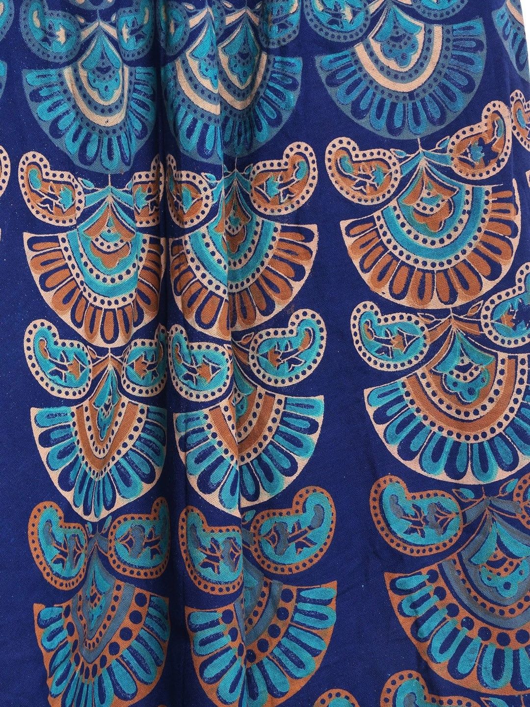 Exotic India Women Cotton Abstract Midi A-Line Skirt - left view