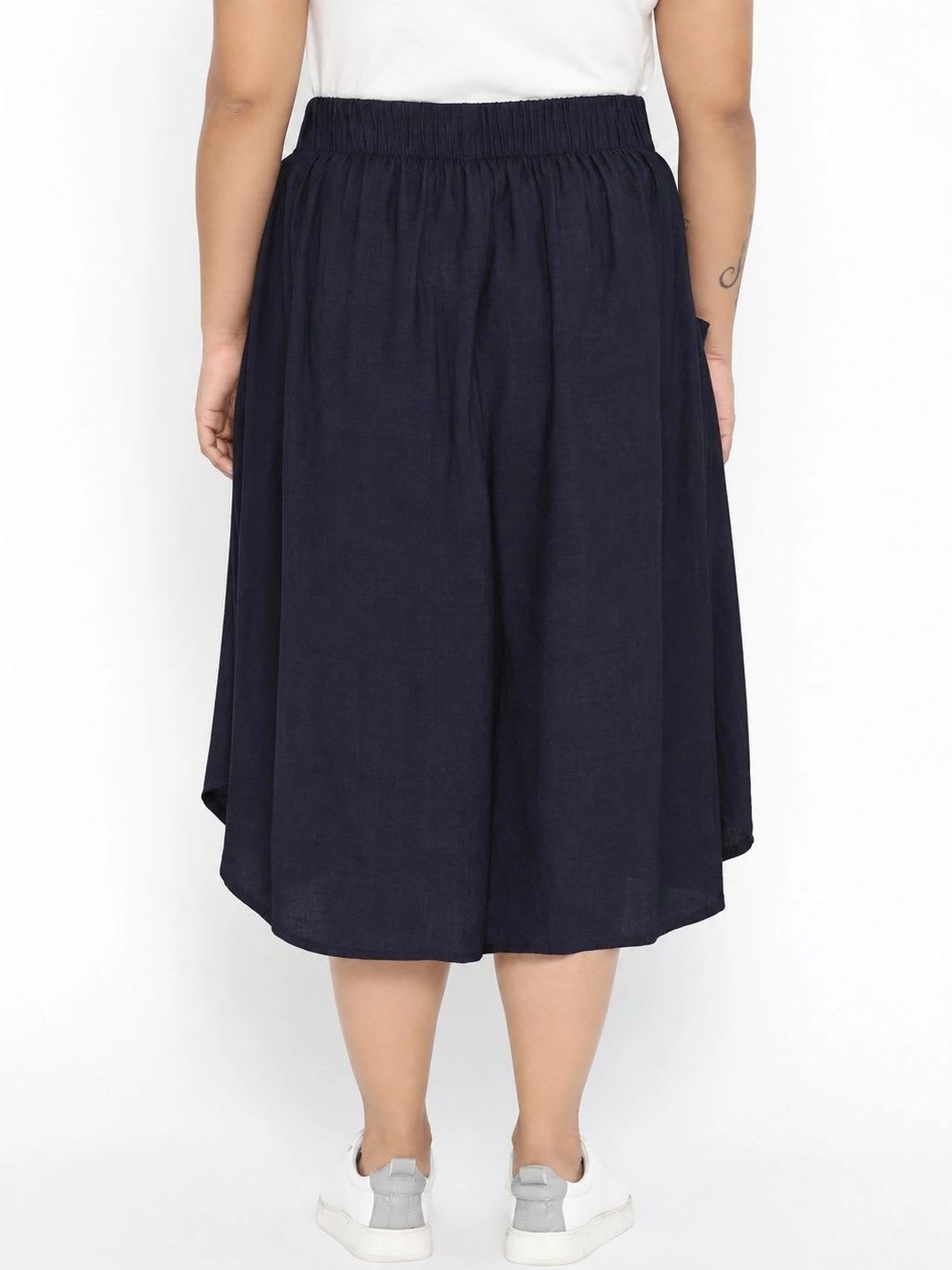 The Pink Moon Women Midi A-Line Skirt - back view