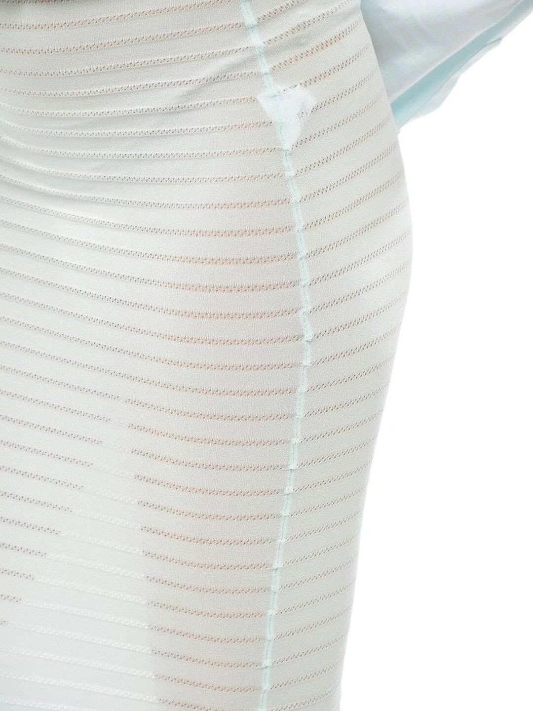 ALAIA Women Striped Maxi Straight Skirt - back view