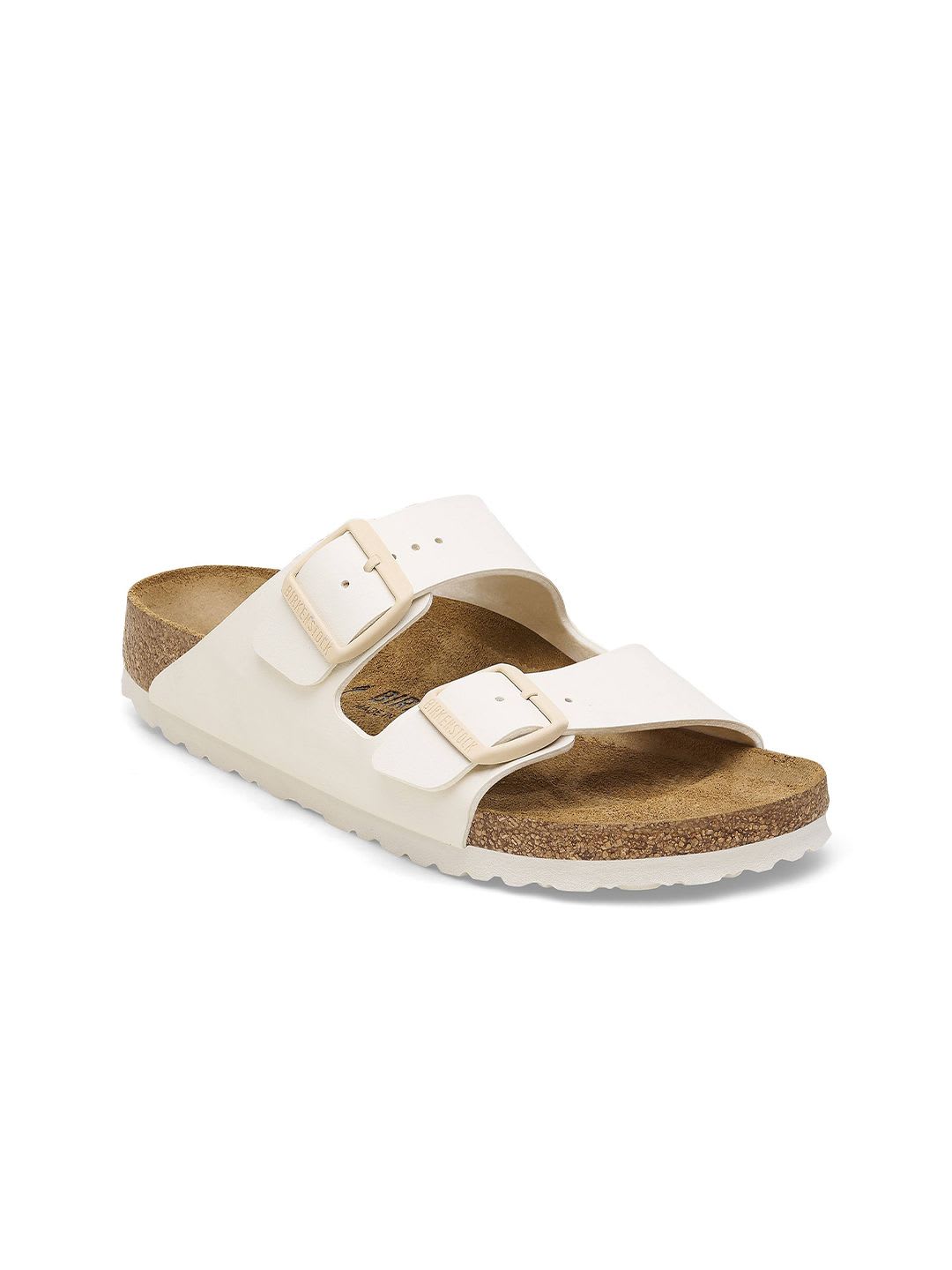 Birkenstock Narrow Width Arizona Open Toe Flats With Buckle Detail - default view