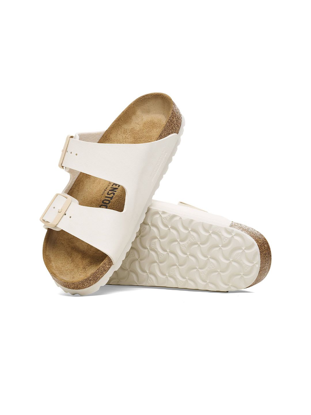 Birkenstock Narrow Width Arizona Open Toe Flats With Buckle Detail - back view