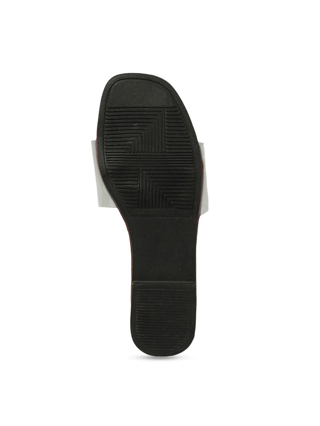 ADIVER Women Fashion Open Toe Flats - back view