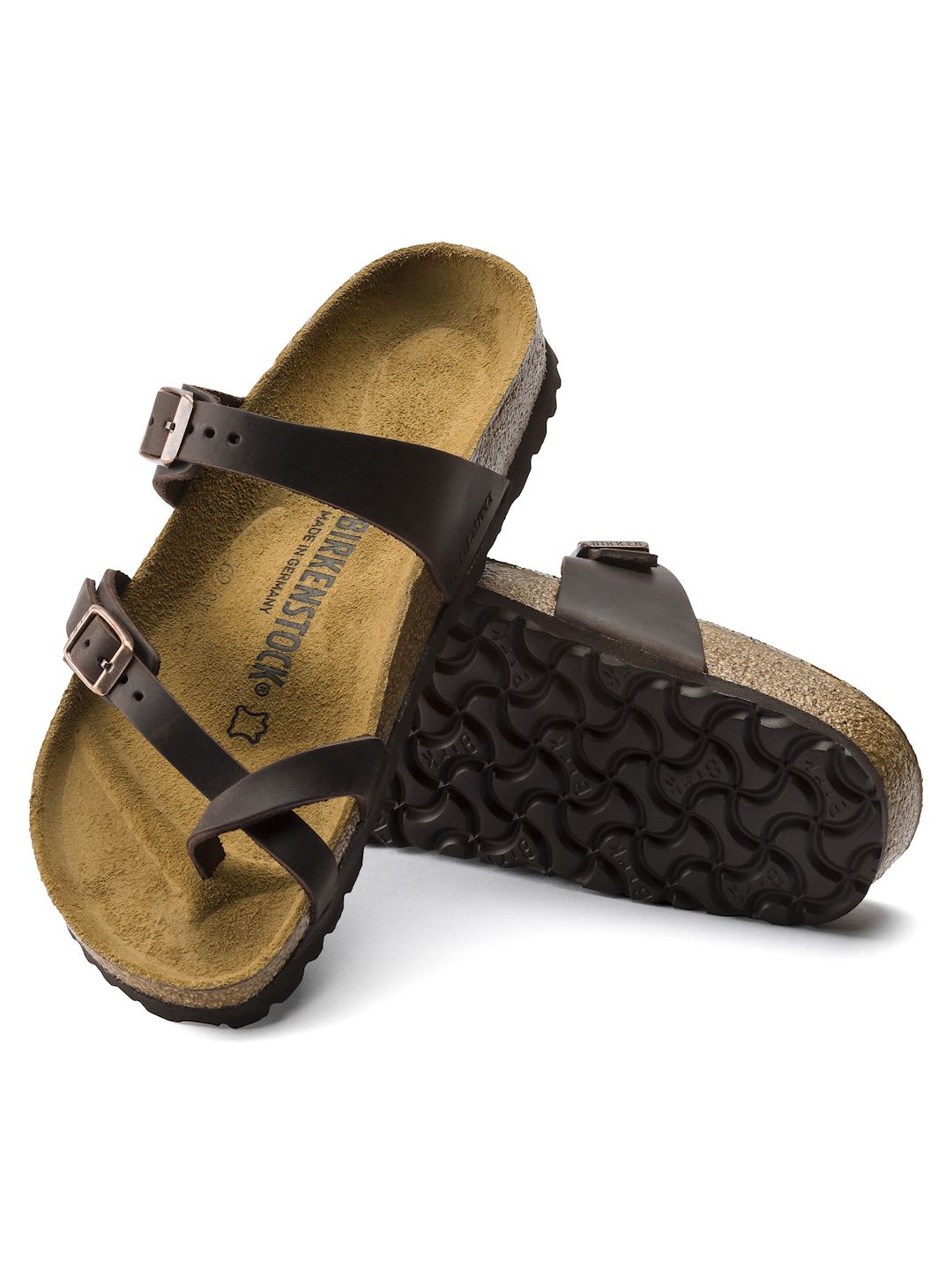 Birkenstock Mayari Habana Regular Width Oiled Leather Thong Sandals - back view