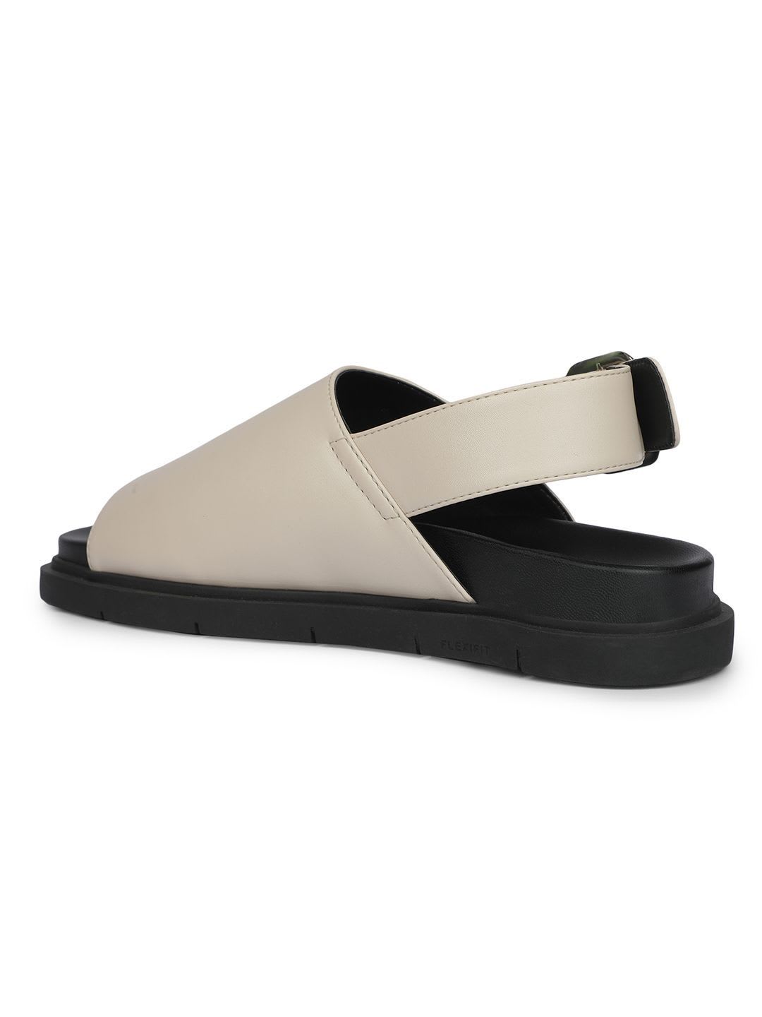 Bata Women Open Toe Flats with Buckles - left view