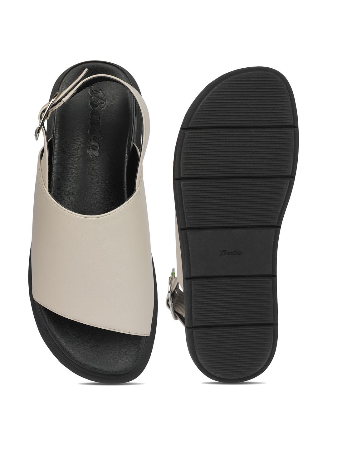 Bata Women Open Toe Flats with Buckles - right view