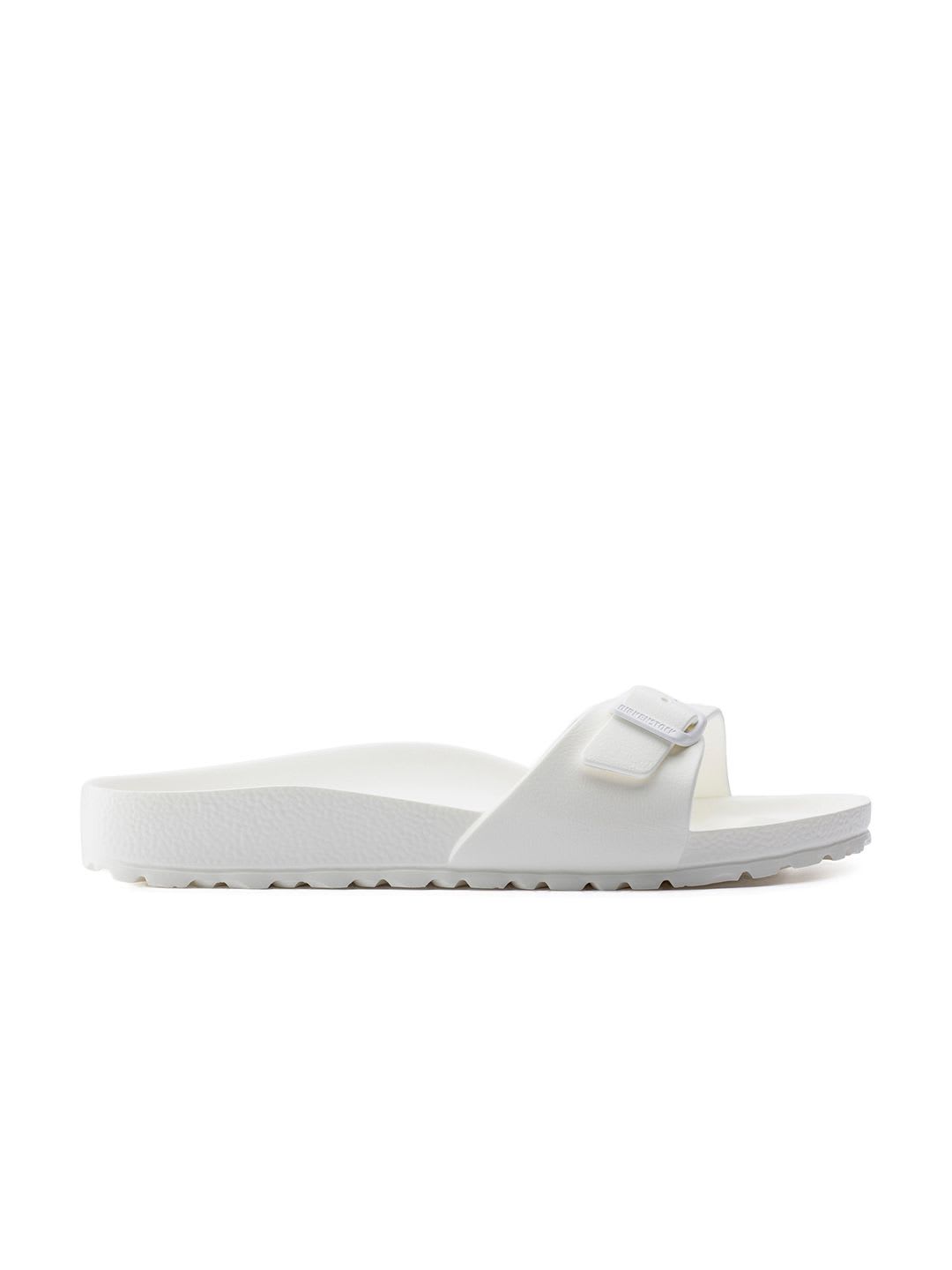 Birkenstock Women White Solid Lightweight Waterproof Madrid Eva Open Toe Narrow Width Flat - back view