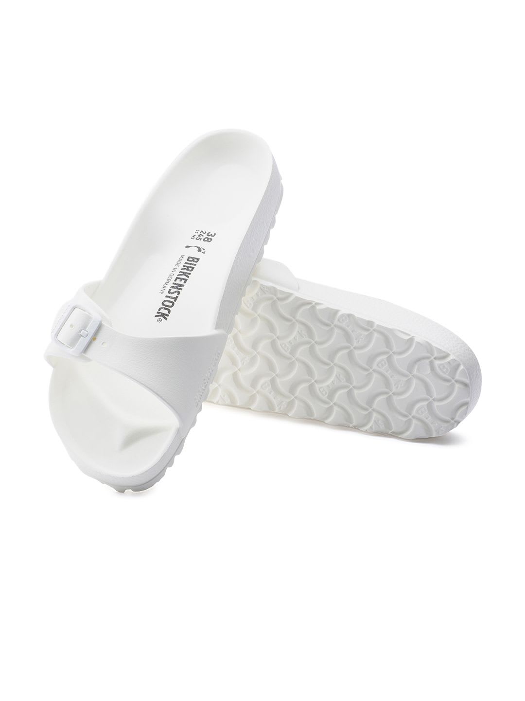 Birkenstock Women White Solid Lightweight Waterproof Madrid Eva Open Toe Narrow Width Flat - right view