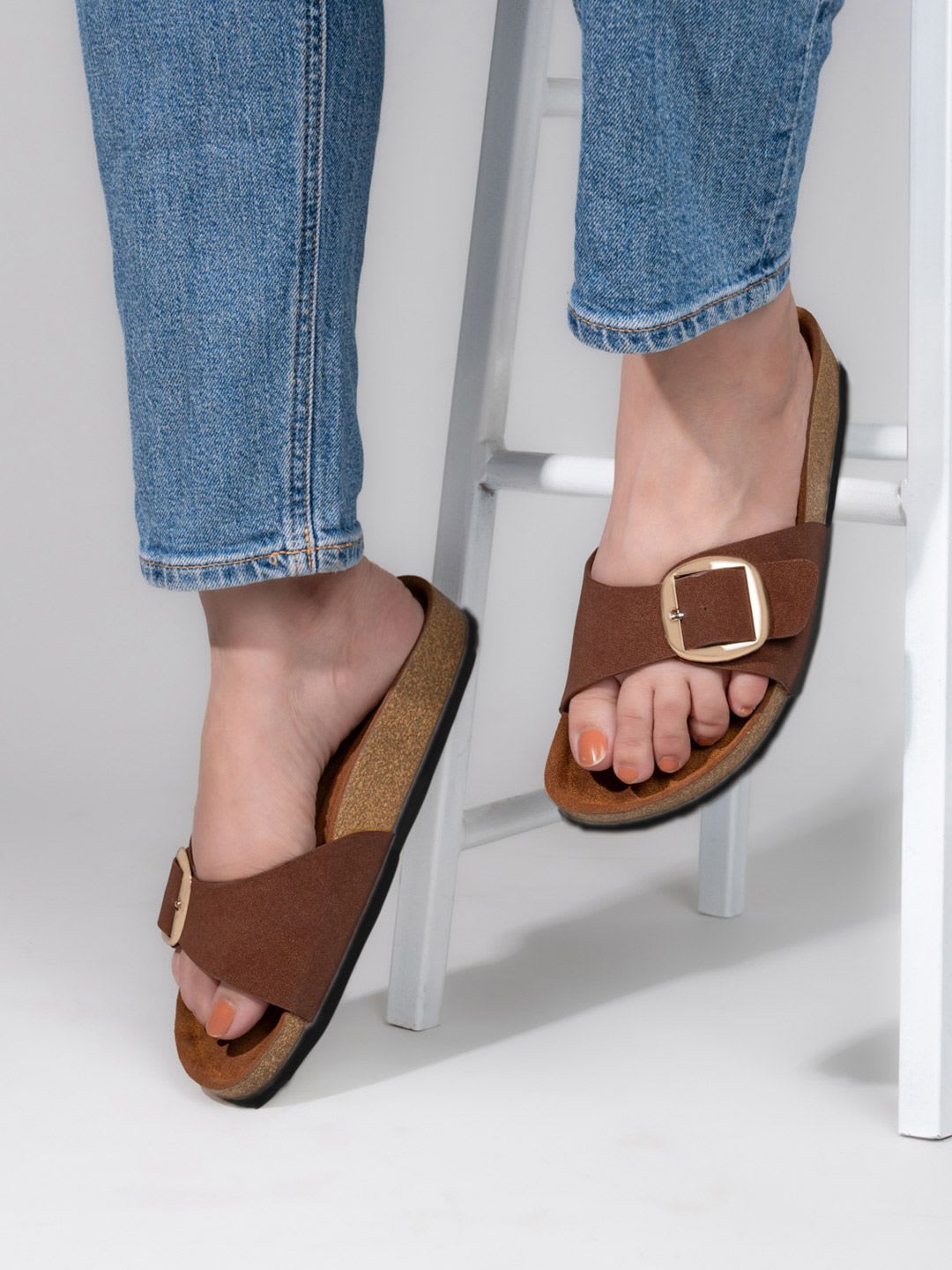 Mast & Harbour Women Open Toe Flats With Buckles - default view