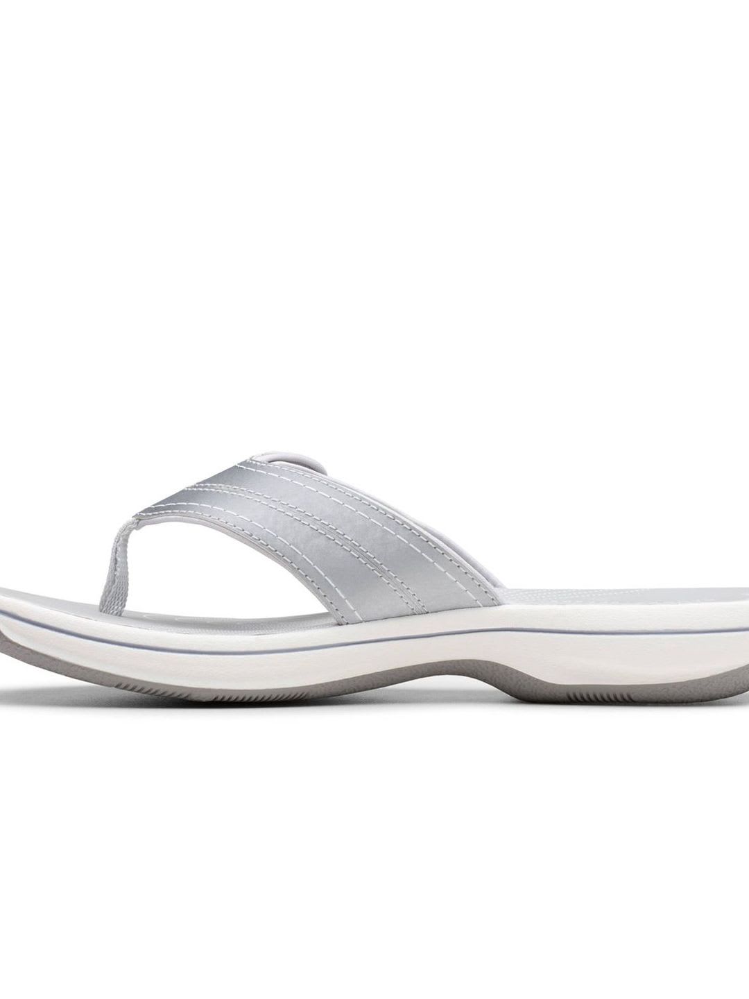 Clarks Women Suede T-Strap Flats - left view