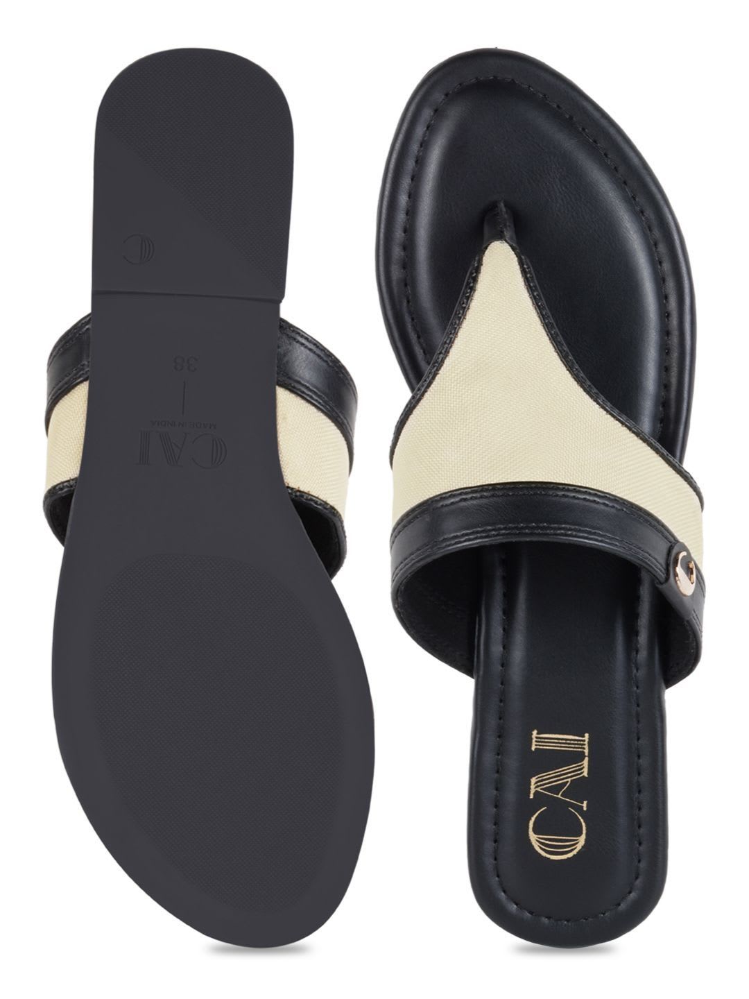 CAI Trine Black Flats - left view