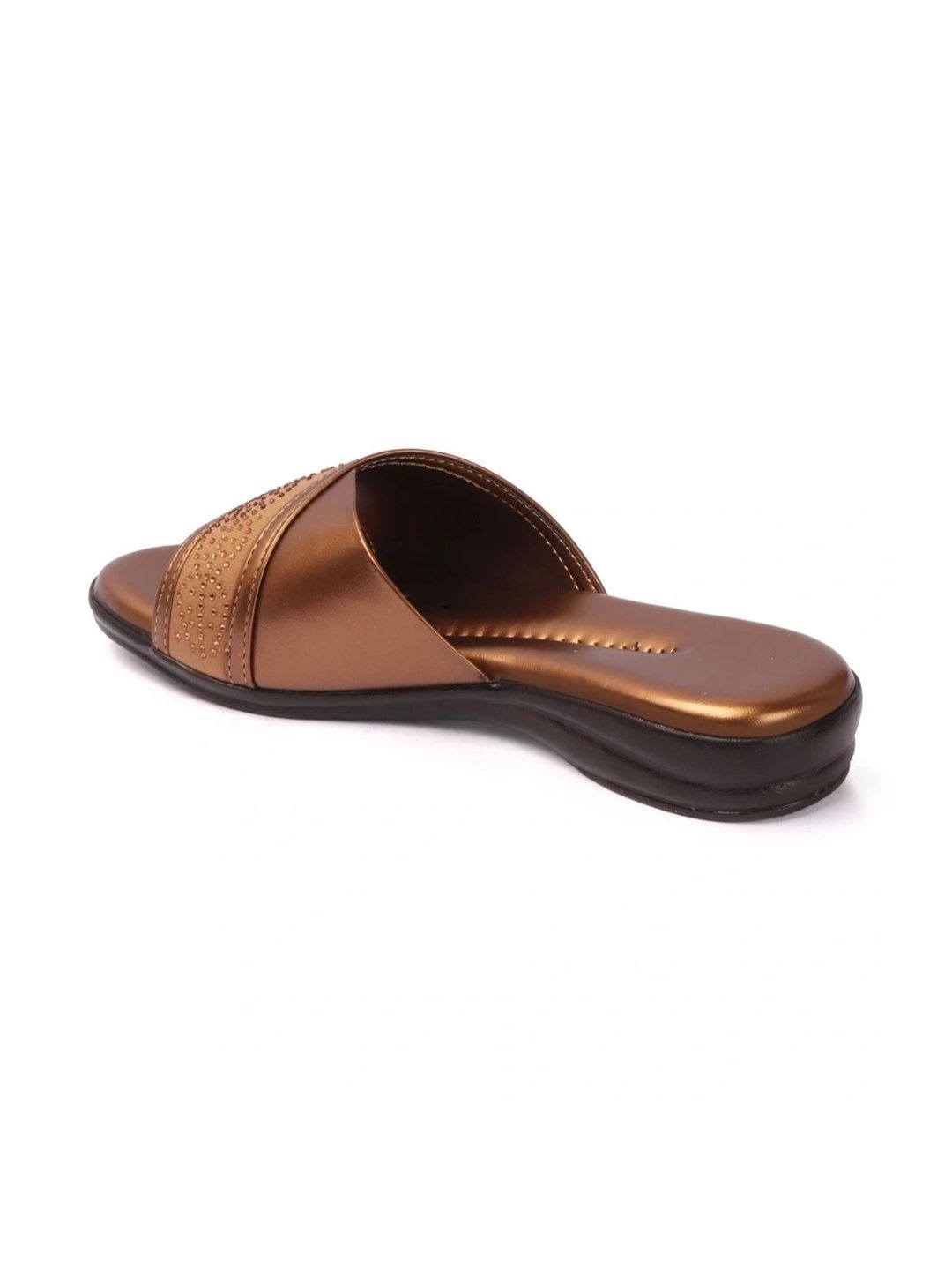 HUNYZA FOOTWEAR Women Embellished Party Mojaris Flats - left view