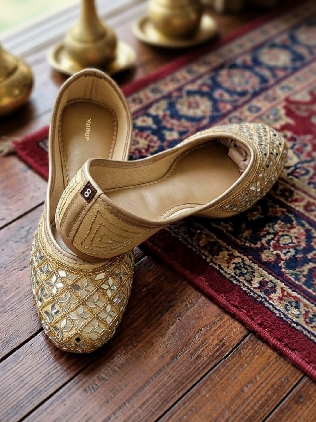 Anouk Women Embellished Ethnic Mojaris Flats - default view