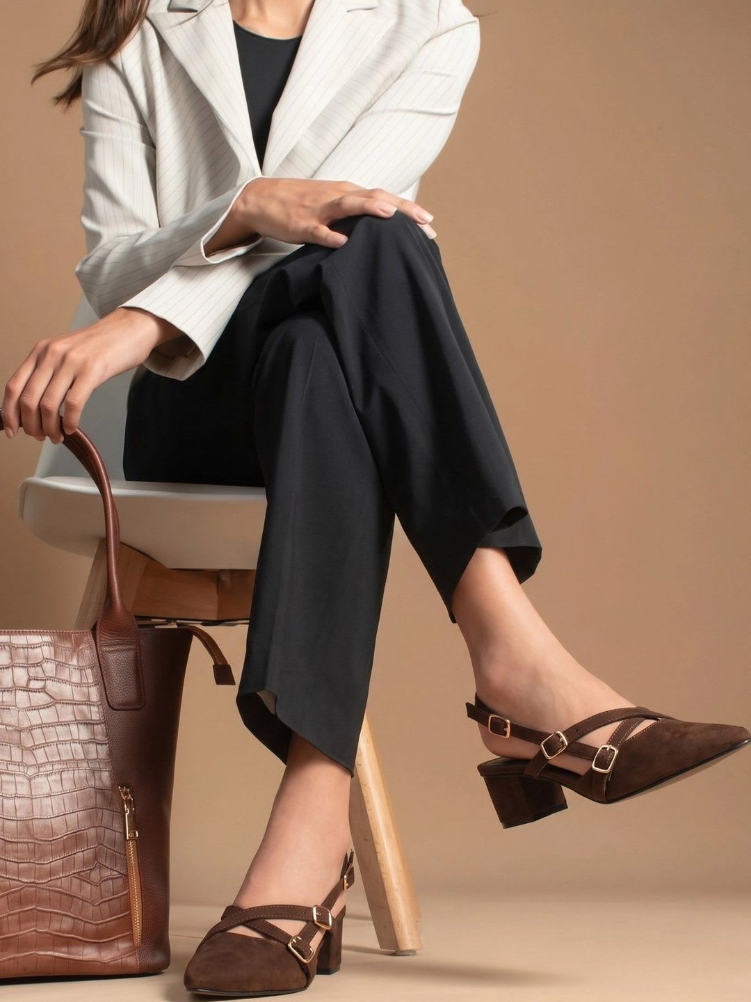 Austine Block Pumps with Buckles - default view