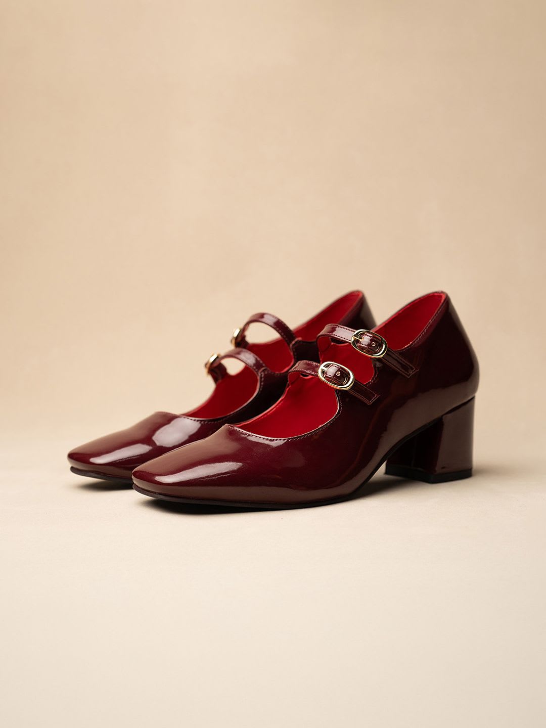Theater Women Kelly High Noon Burgundy Mary Jane Heels - default view