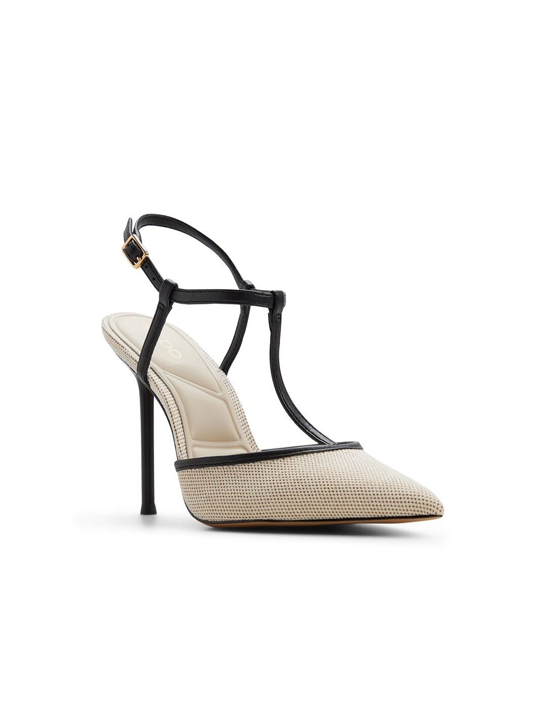 ALDO Textured Stiletto Pumps with Buckles - left view