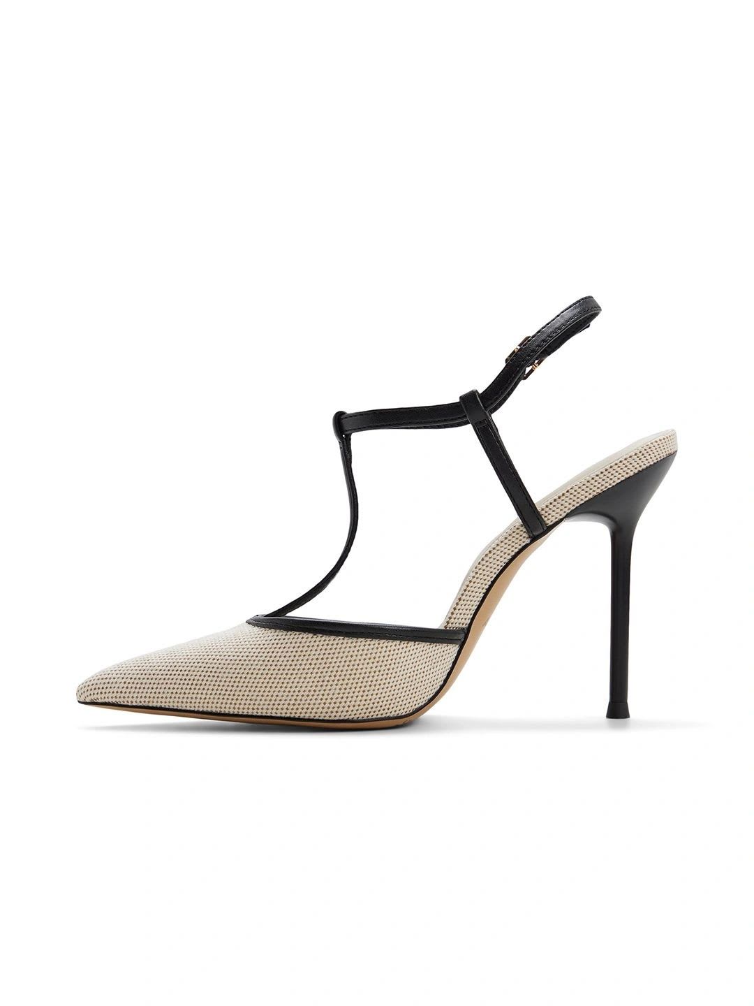 ALDO Textured Stiletto Pumps with Buckles - right view