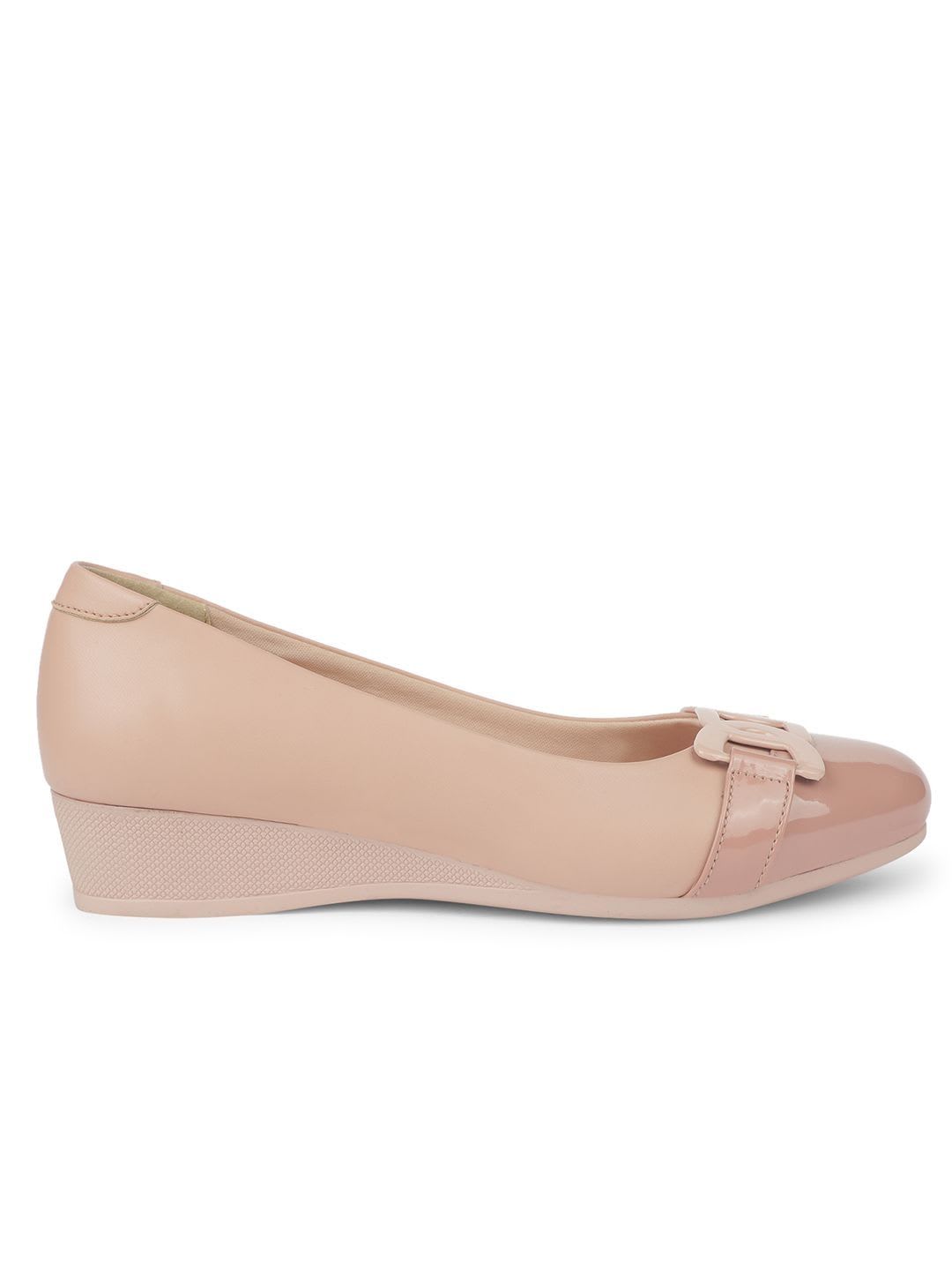 Bata Wedge Pumps with Buckles - back view