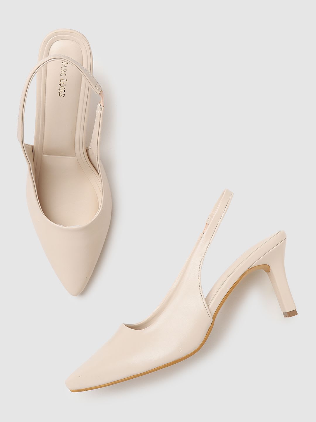 Marc Loire Cream-Coloured PU Pumps - default view