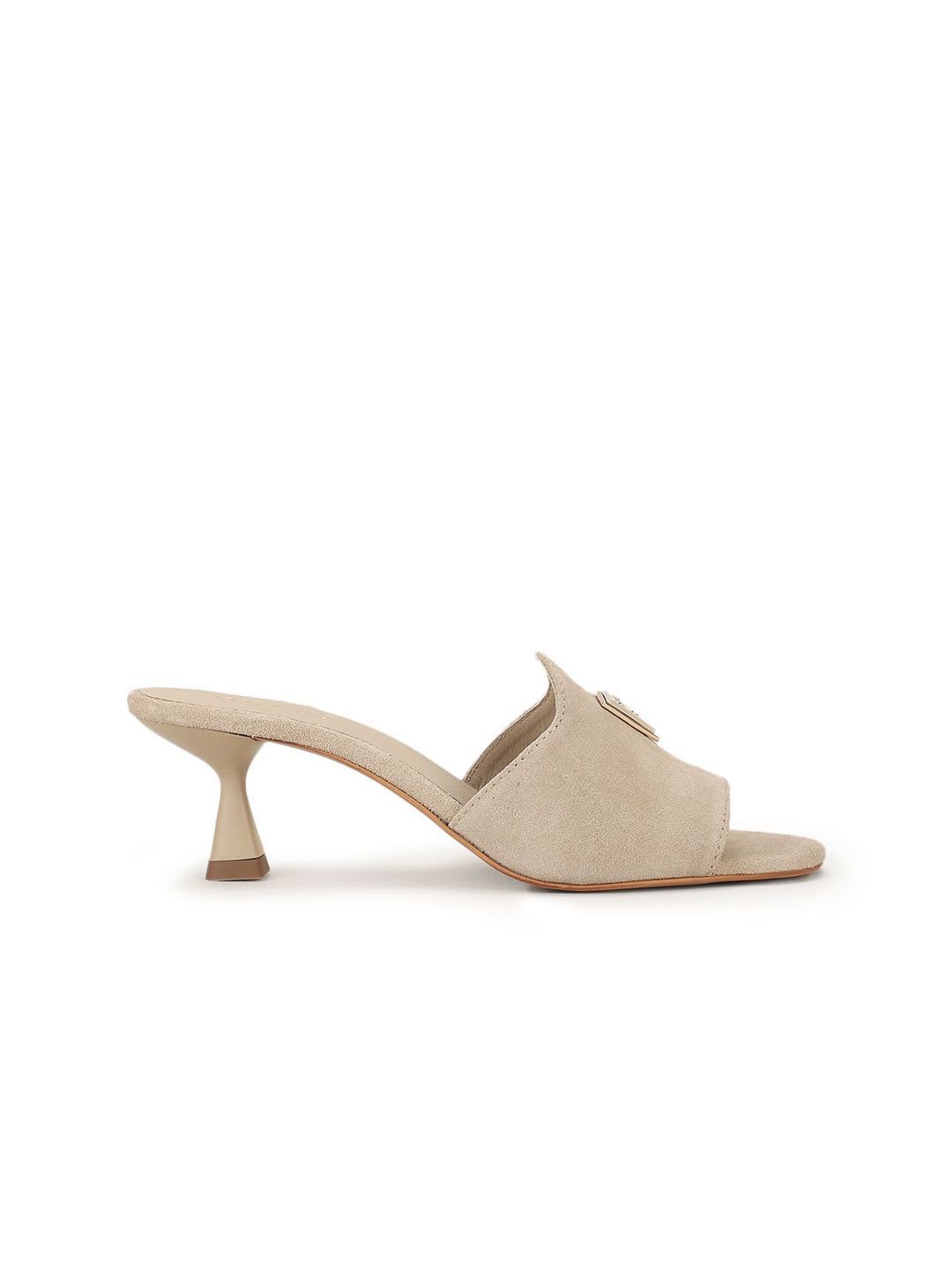 GUESS Women Leather Kitten Peep Toes - default view