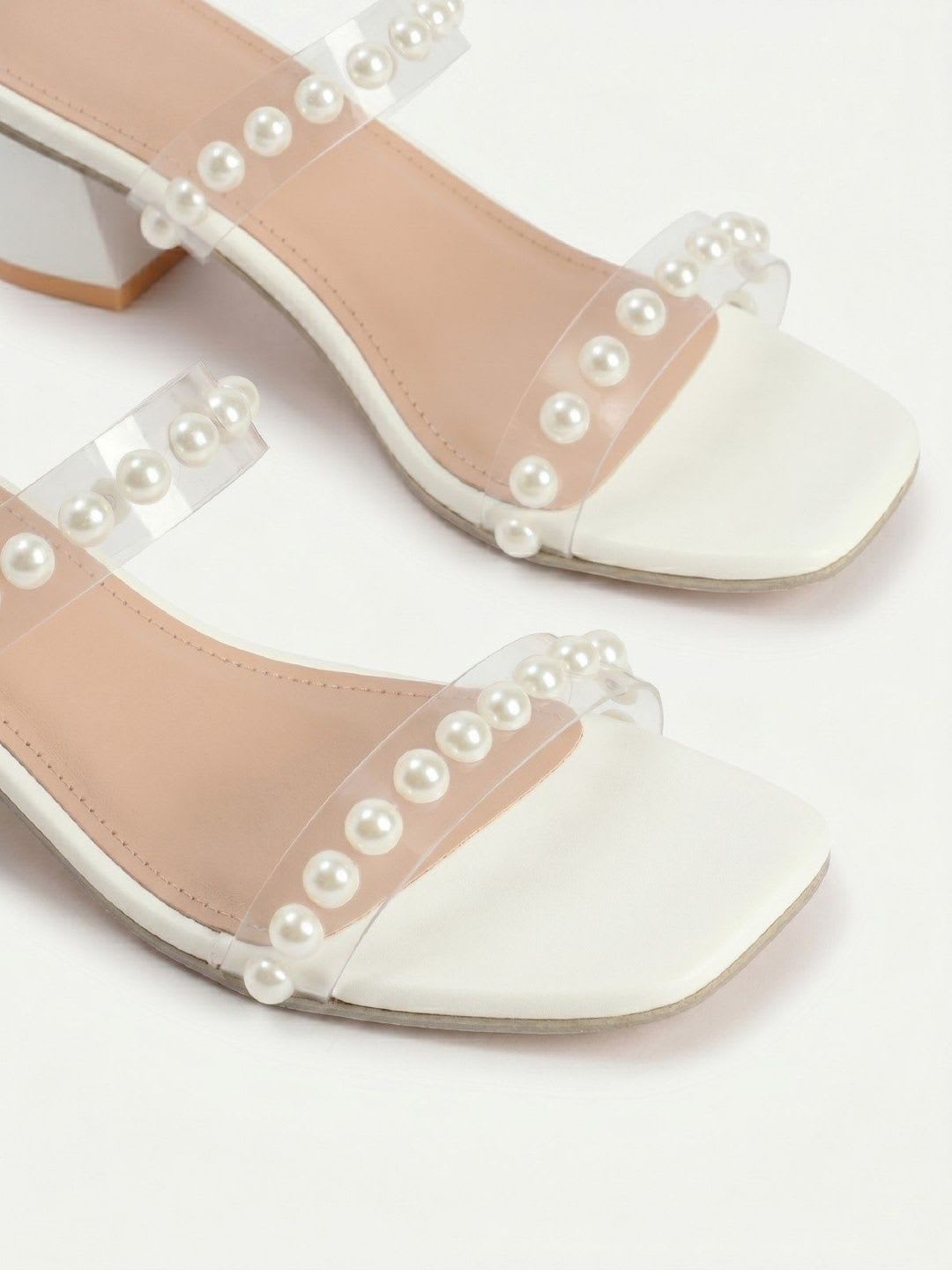 Austine Embellished Party Block Sandals - left view