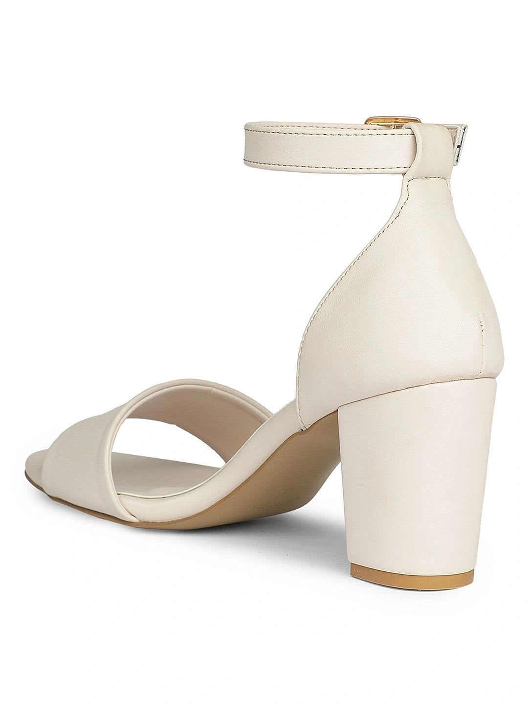 Bata Block Sandals with Buckles - left view
