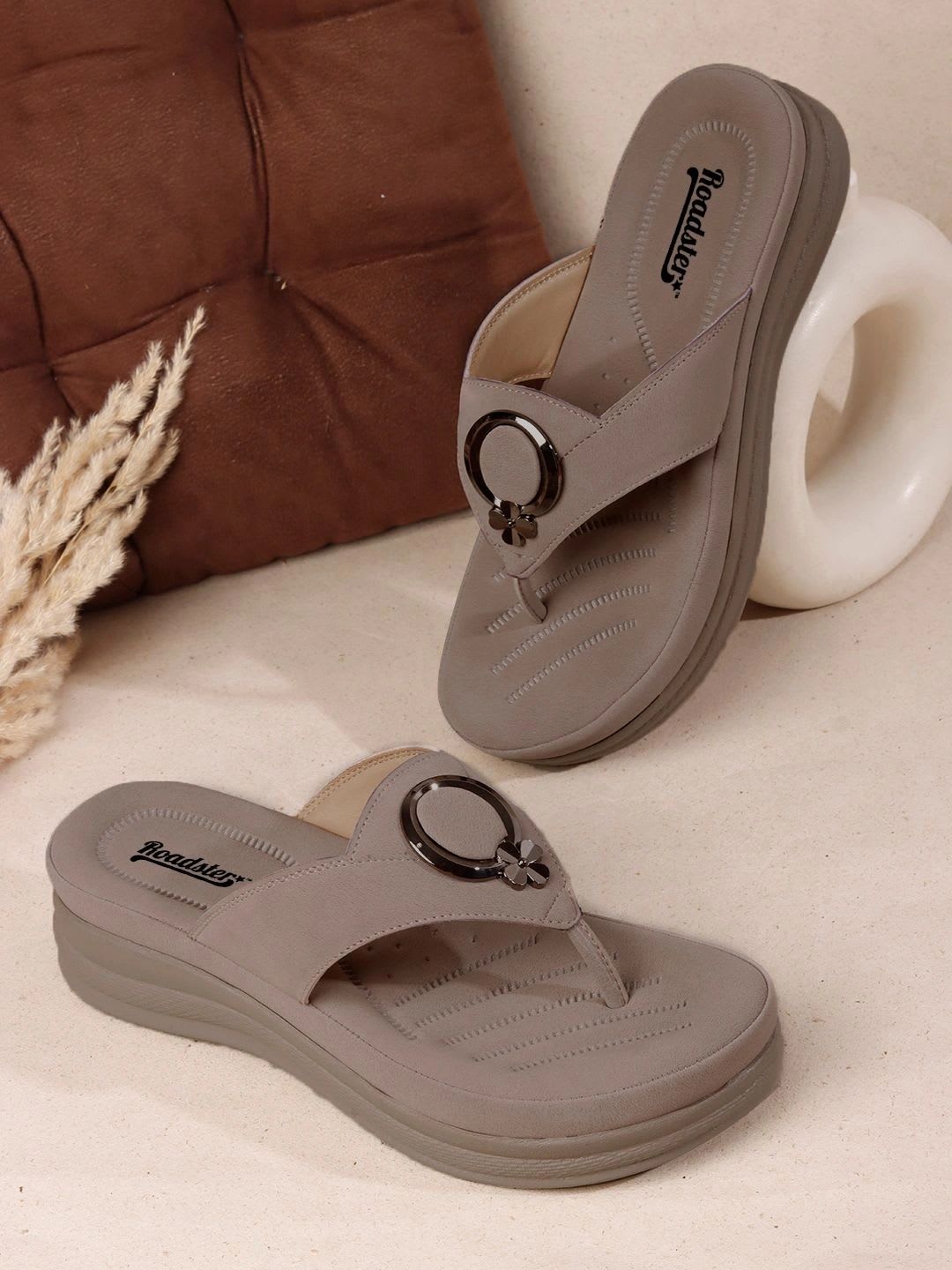 Roadster Wedge Sandals with Buckles - default view