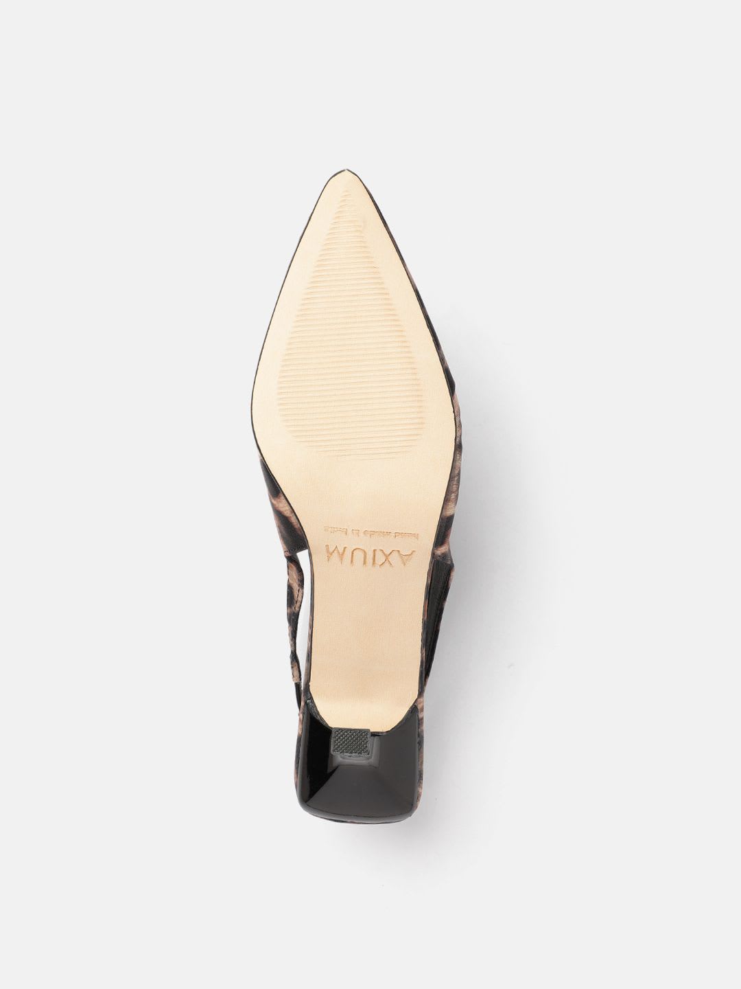AXIUM Animal Skin Printed Slim Heeled Pumps with Slingback - right view