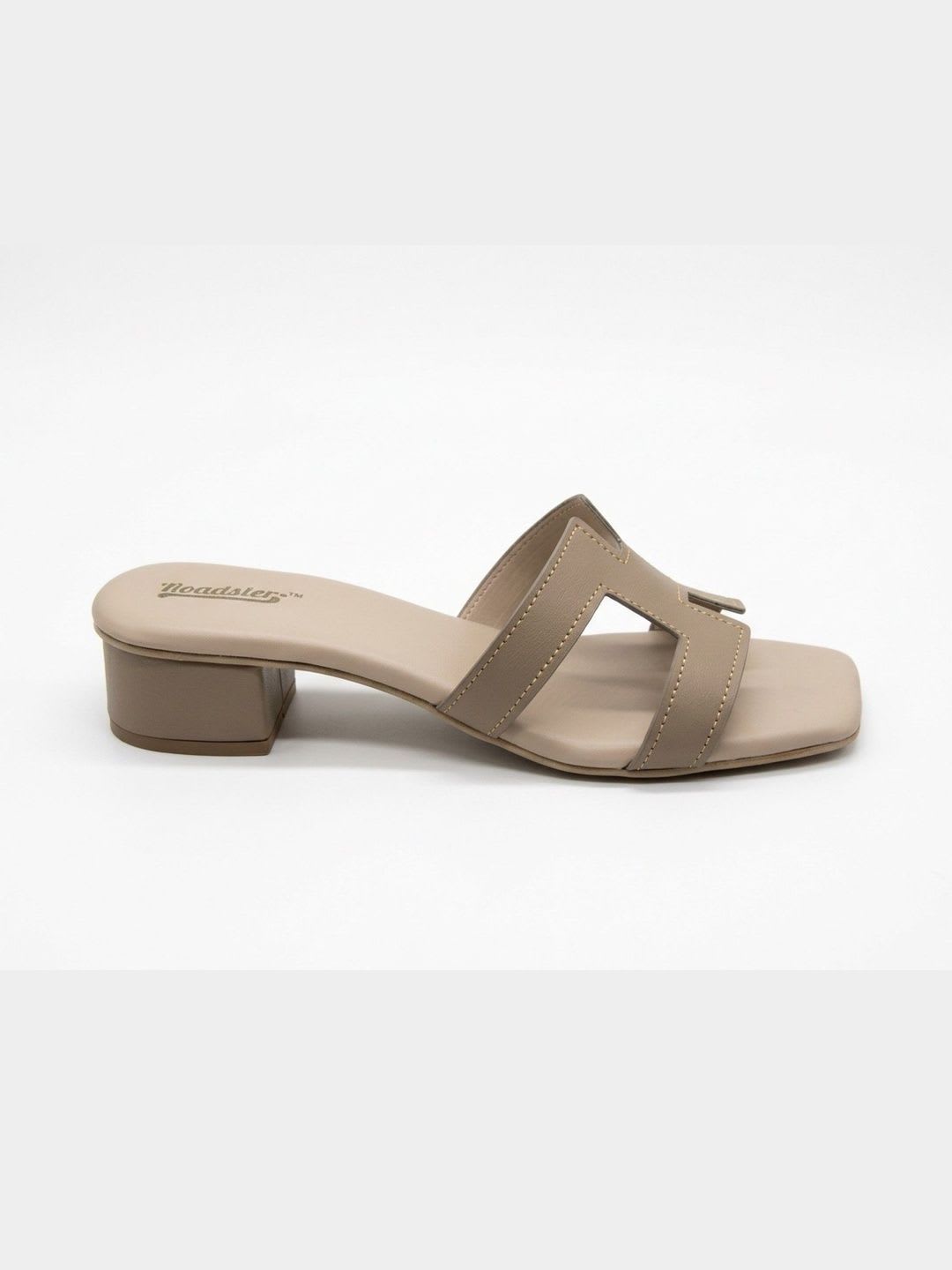 Roadster The Roadster Lifestyle Co Women Square Toe Block Sandals Heels - back view