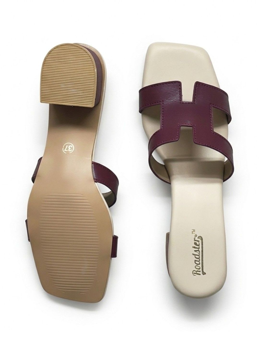 Roadster The Roadster Lifestyle Co. Women Square Toe Block Sandals Heels - left view