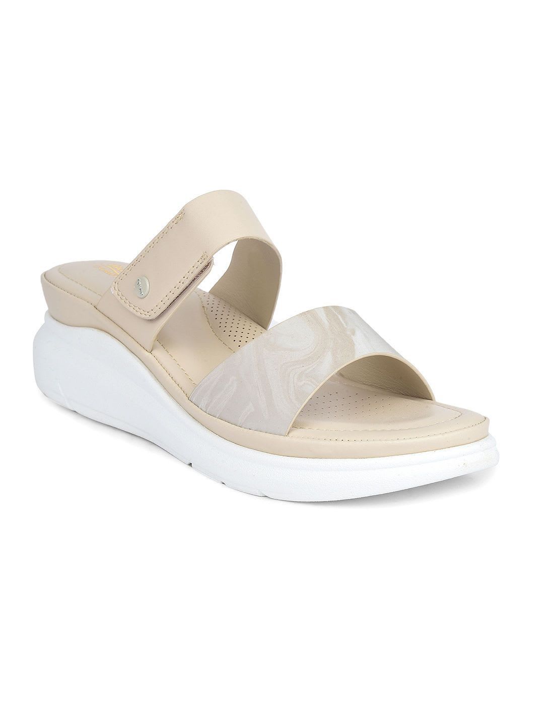 Bata comfit Textured Wedge Sandals - default view