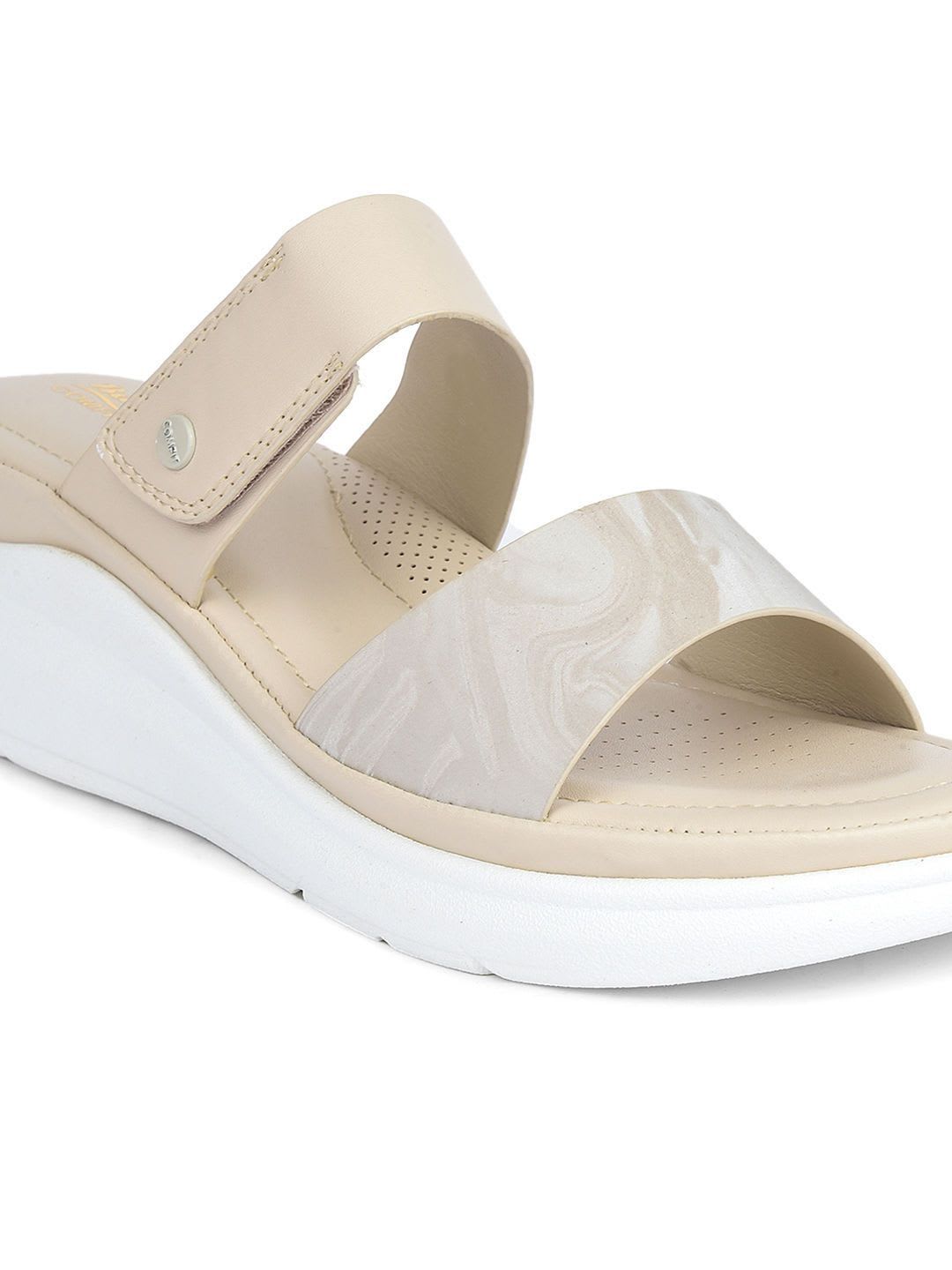 Bata comfit Textured Wedge Sandals - right view