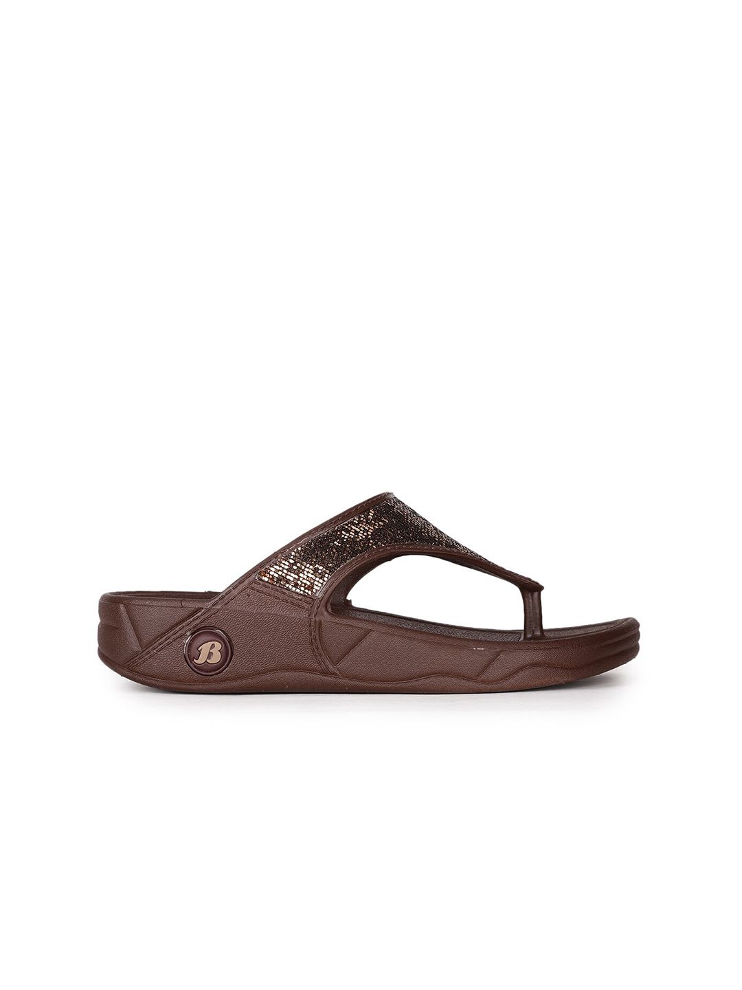 Bata Women Embellished Open Toe Flatform Heels - back view