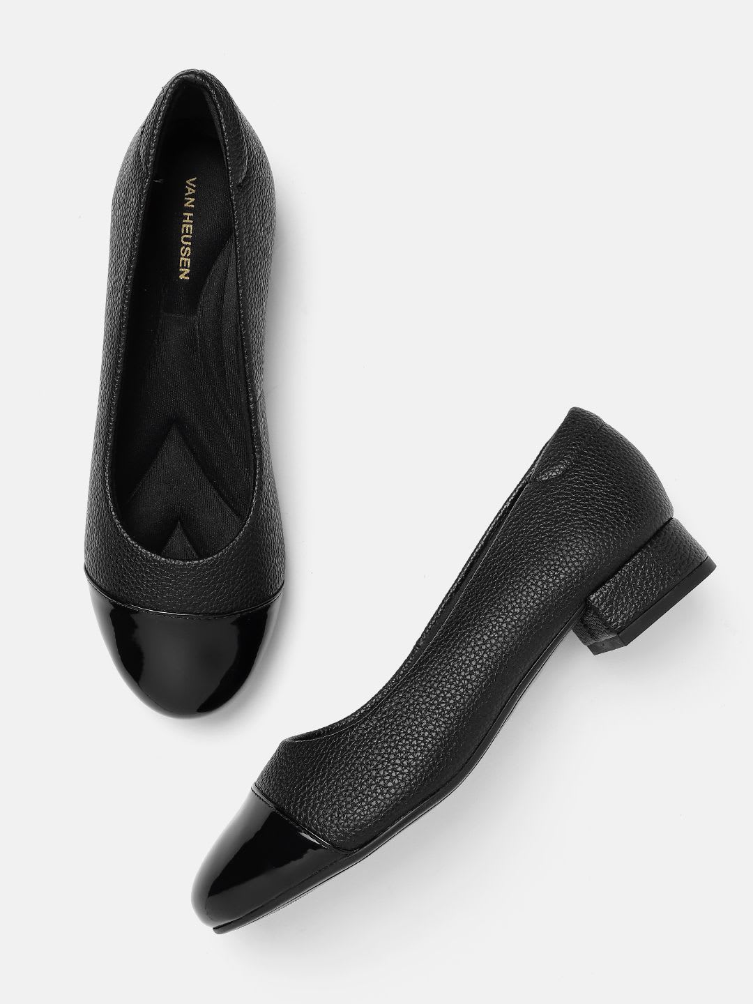 Van Heusen Textured Block Heel Pumps - default view