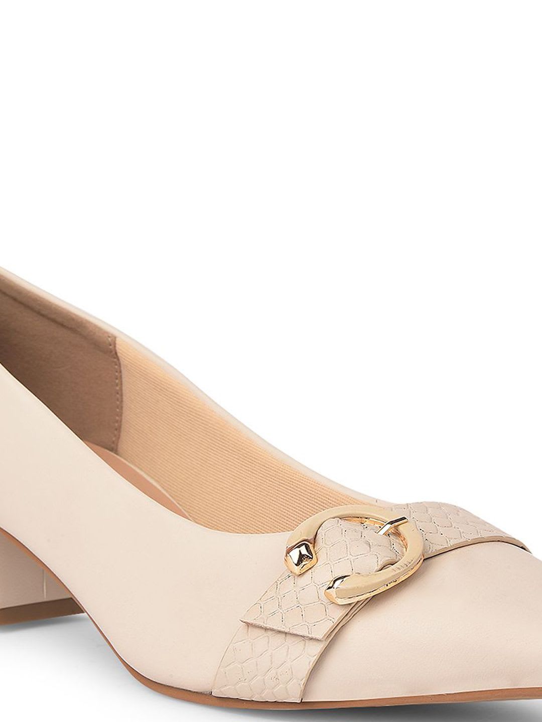 Bata Women Pointed Toe Block Heels Pumps - left view