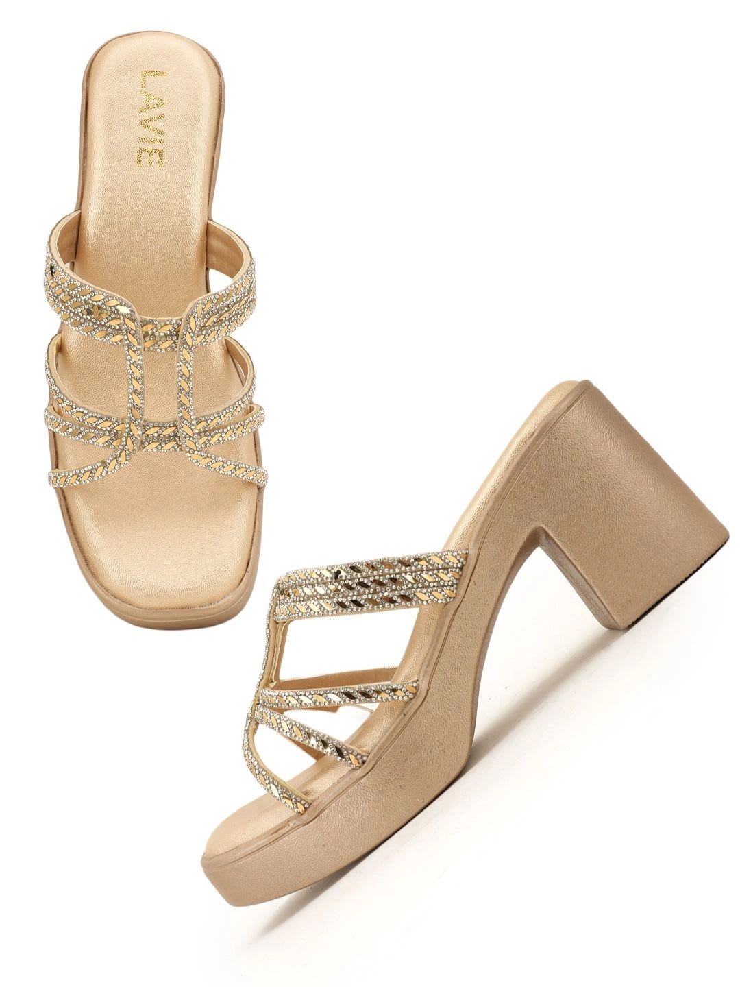 Lavie Embellished Party Block Sandals - right view