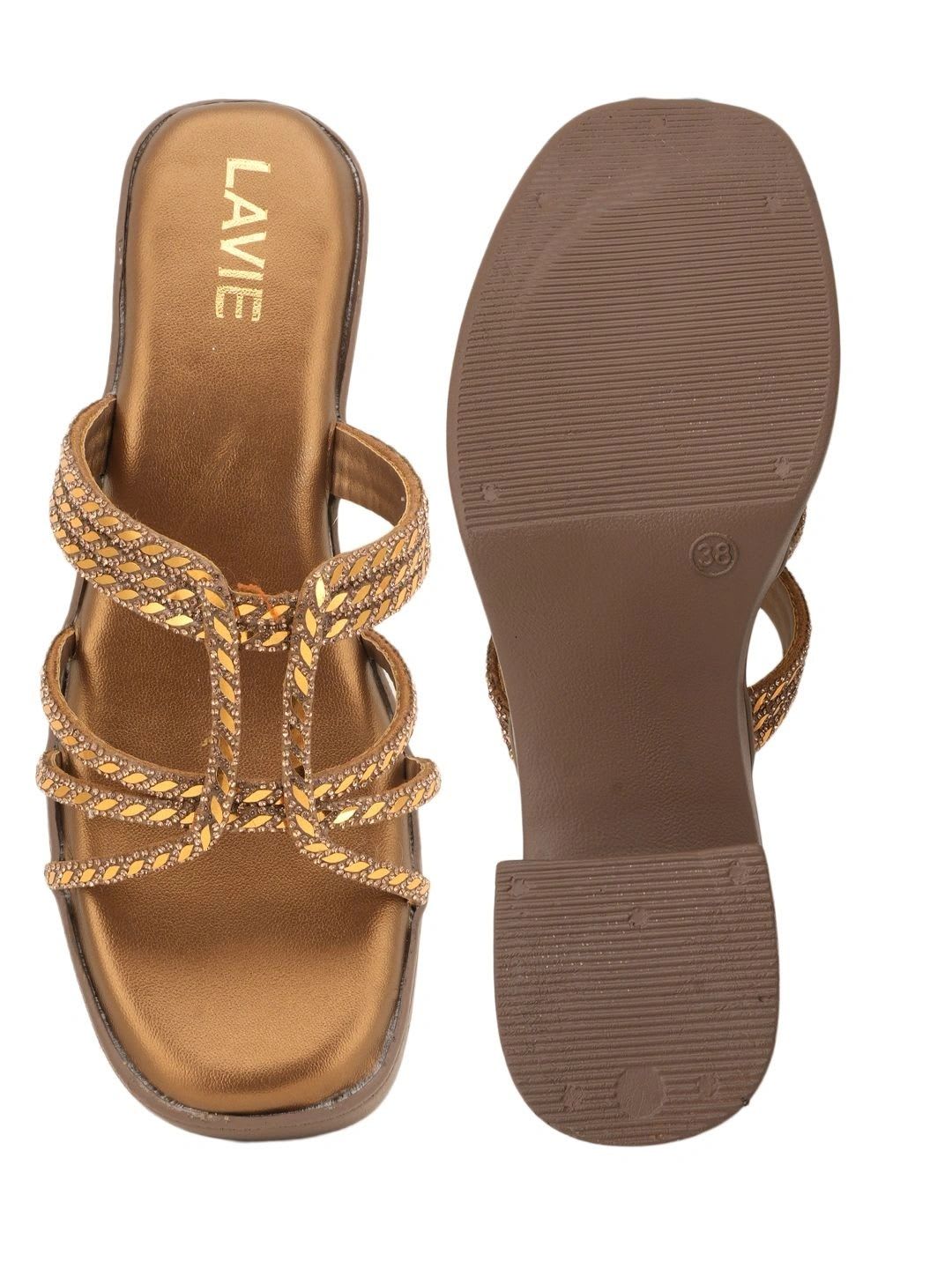 Lavie Embellished Party Block Sandals - left view