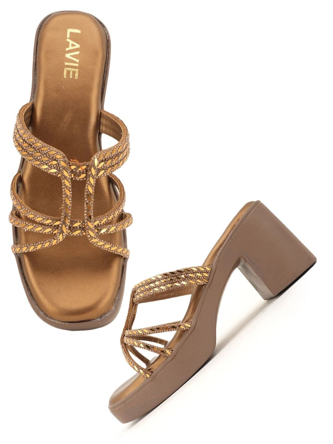 Lavie Embellished Party Block Sandals - right view