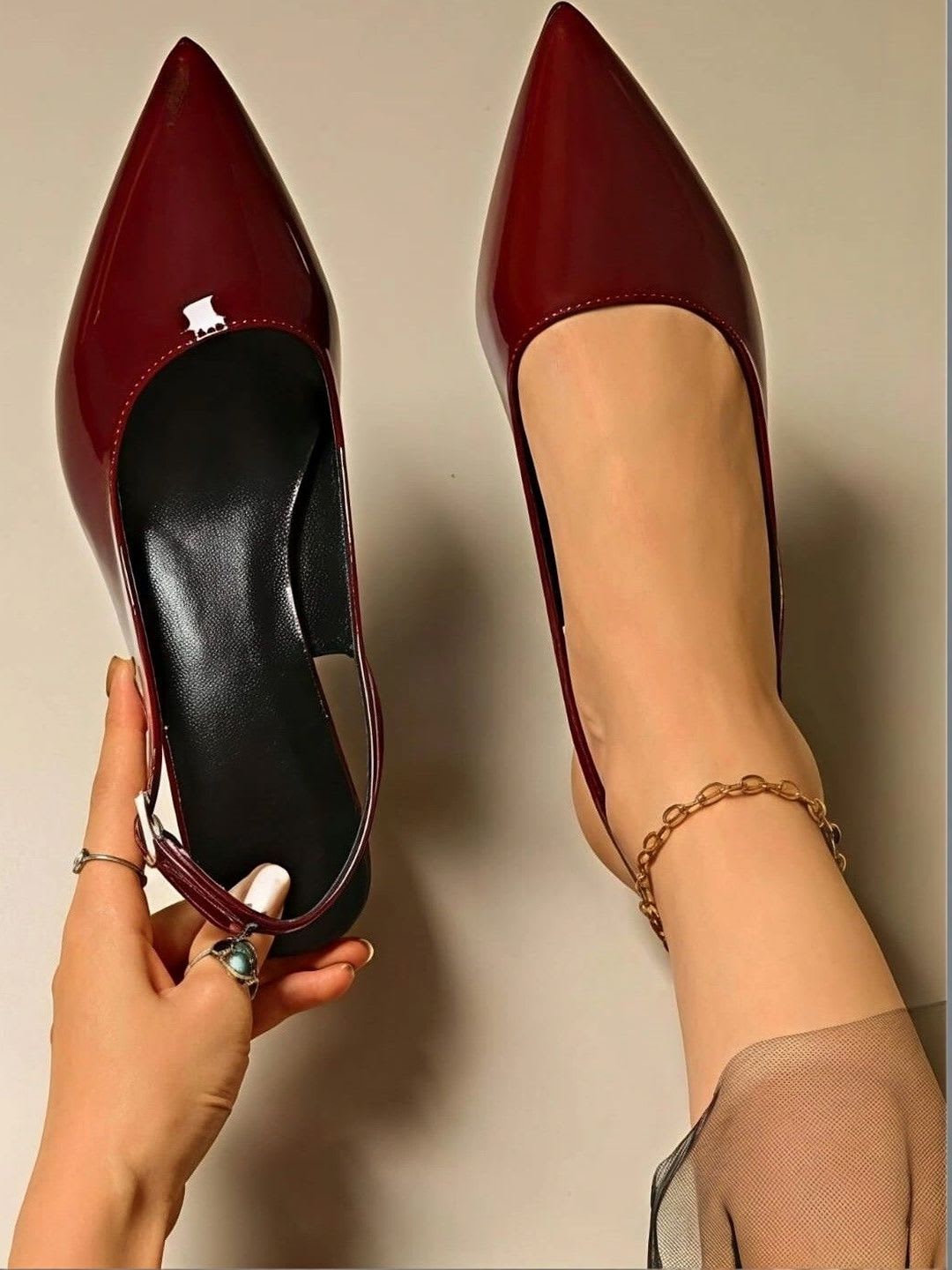 ALLEYSTRAP Kitten Pumps - left view