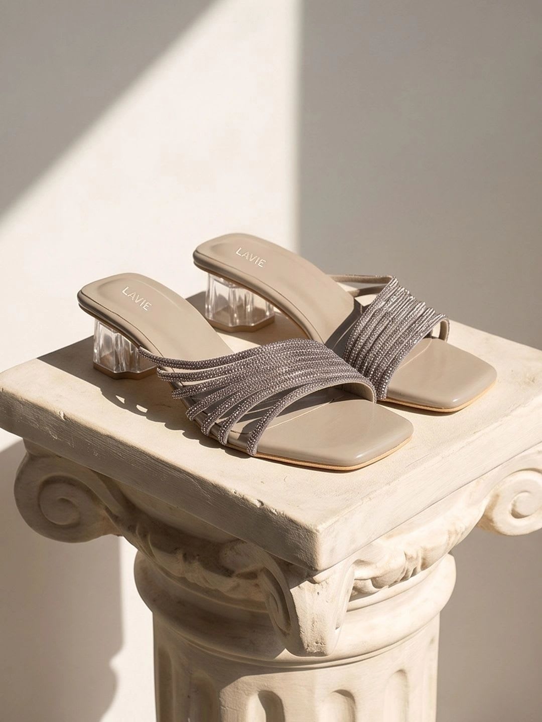 Lavie Embellished PU Party Block Mules - default view