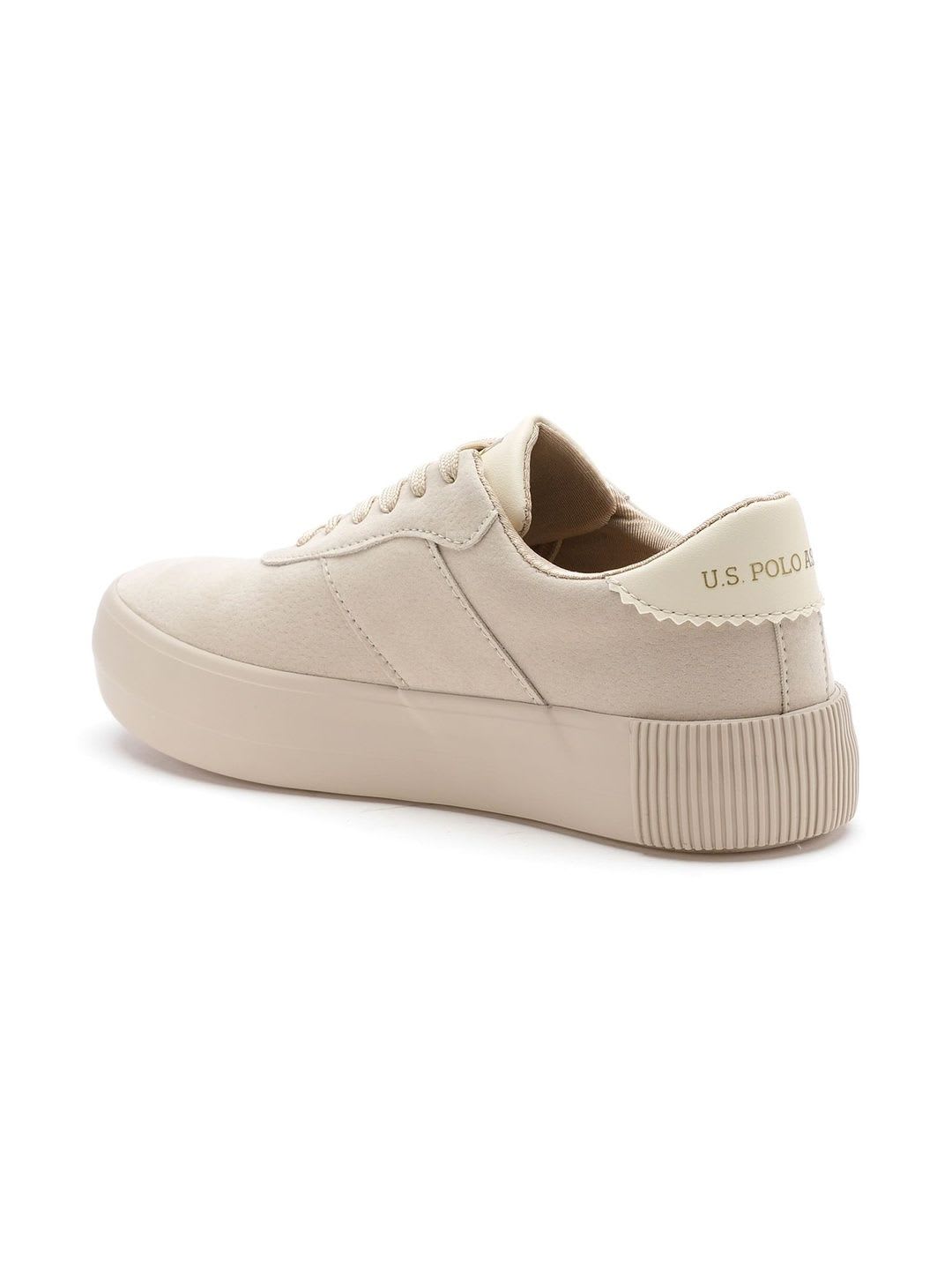 U.S. Polo Assn. Women Cordela 3.0 Beige Sneaker Shoes for Women - left view