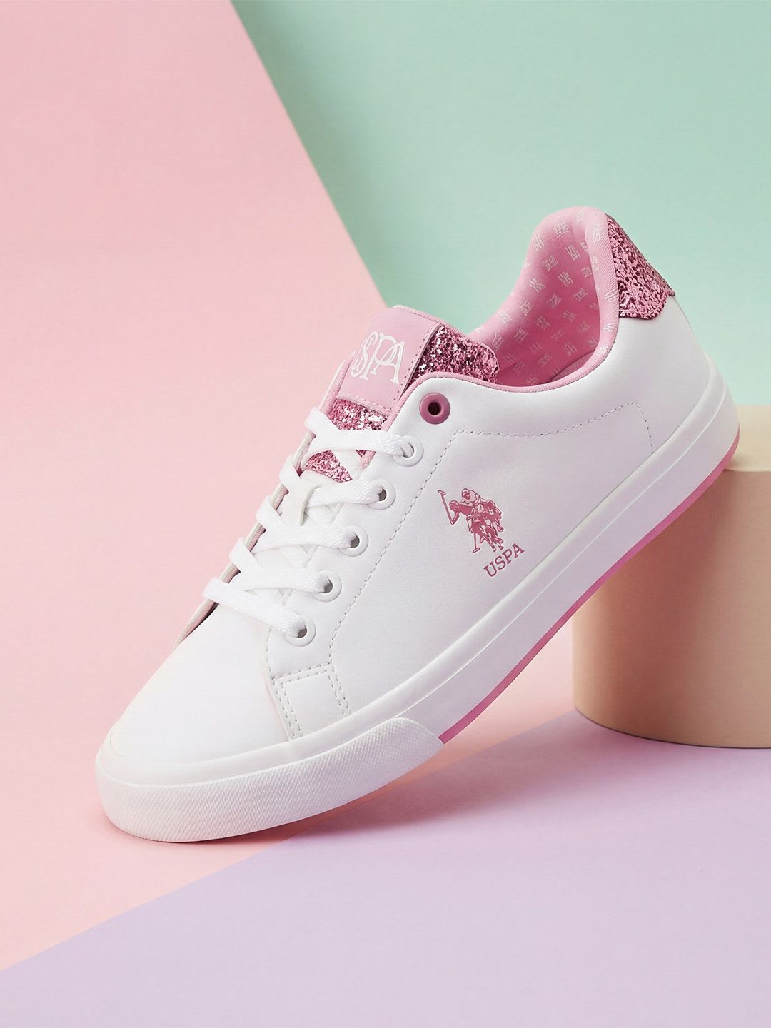 U.S. Polo Assn. Women Beverly 3.0 Off White Sneakers Shoes - default view