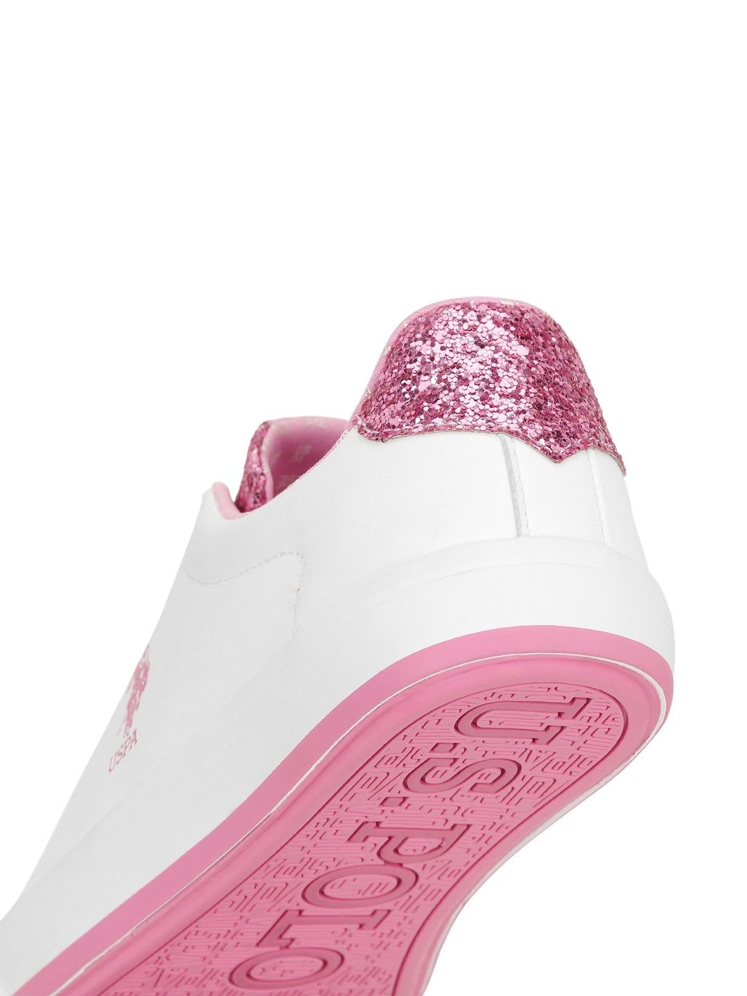 U.S. Polo Assn. Women Beverly 3.0 Off White Sneakers Shoes - left view
