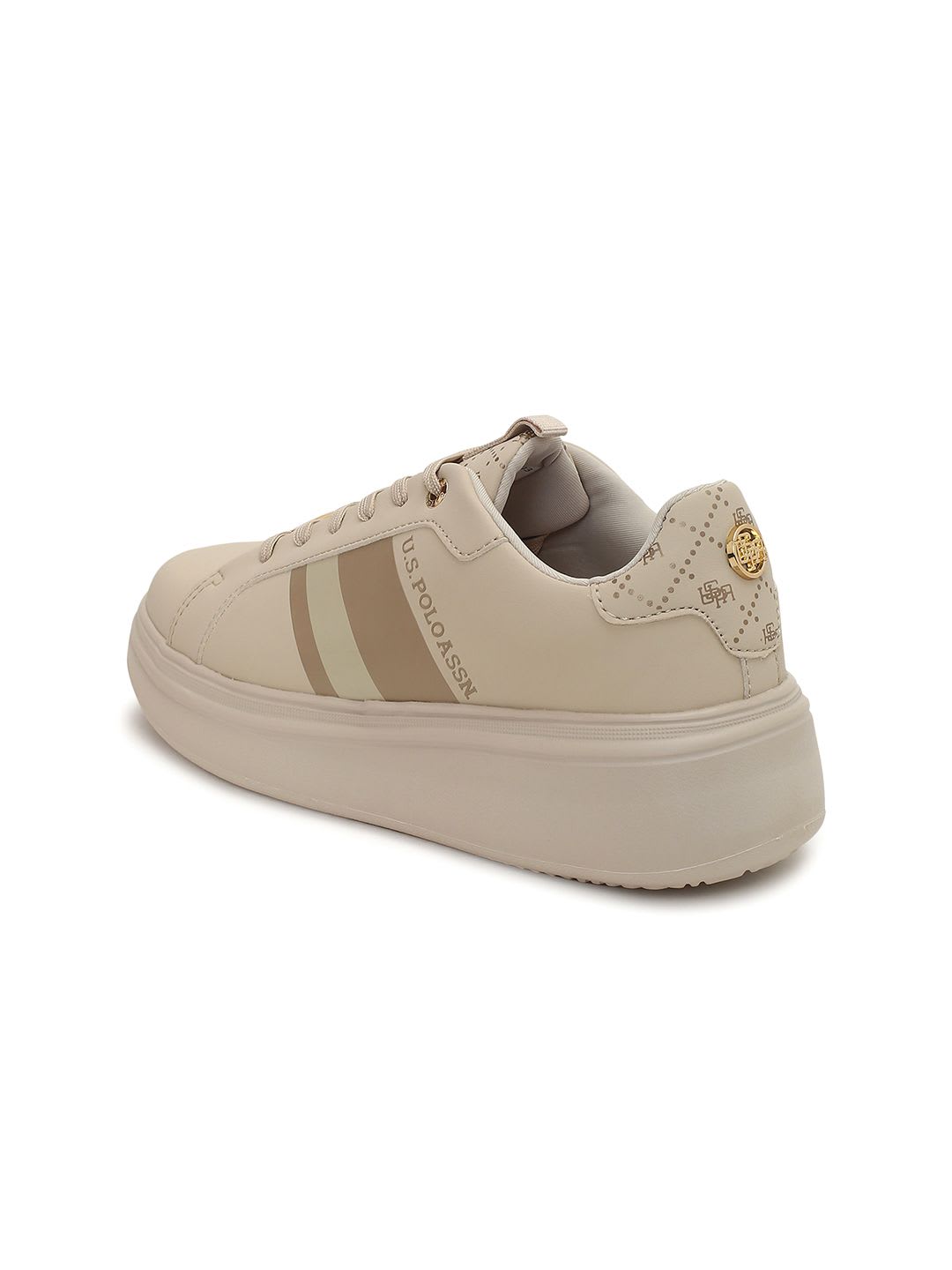 U.S. Polo Assn. Women Clara 3.0 Nude Chunky Sneakers Shoes - right view