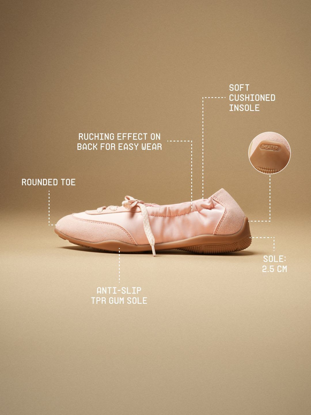Theater Women Kai Pink Canvas Lace Up Casual Shoes - back view
