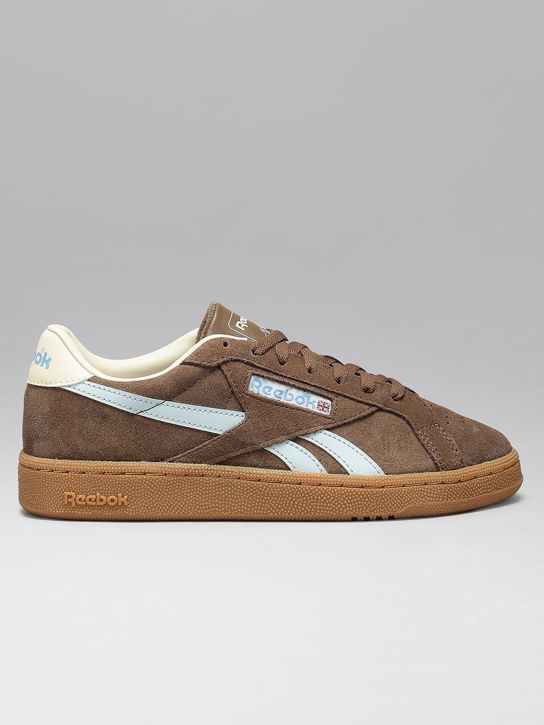Reebok Women CLUB C GROUNDS UK Striped Suede Sneakers - default view