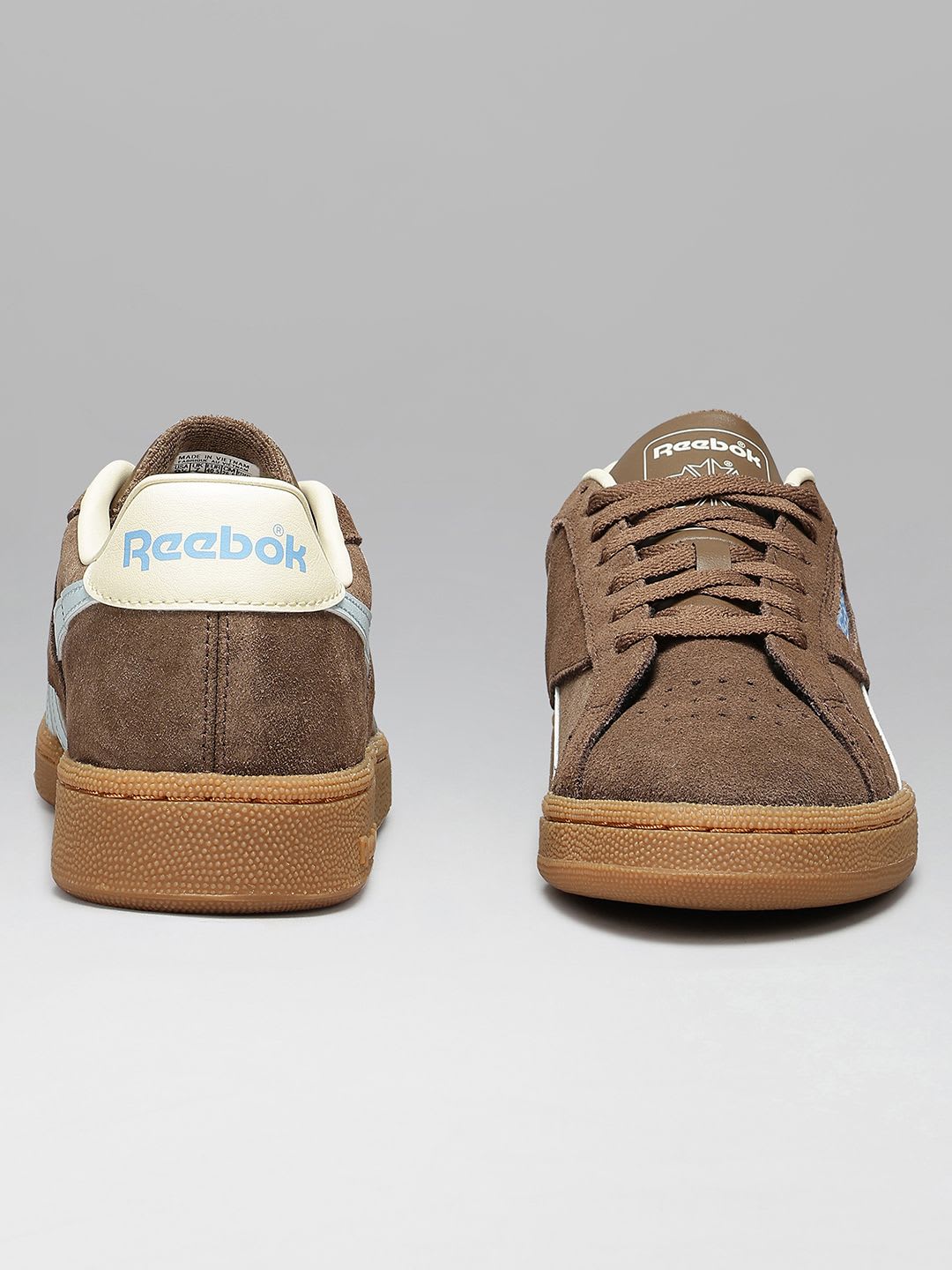 Reebok Women CLUB C GROUNDS UK Striped Suede Sneakers - left view