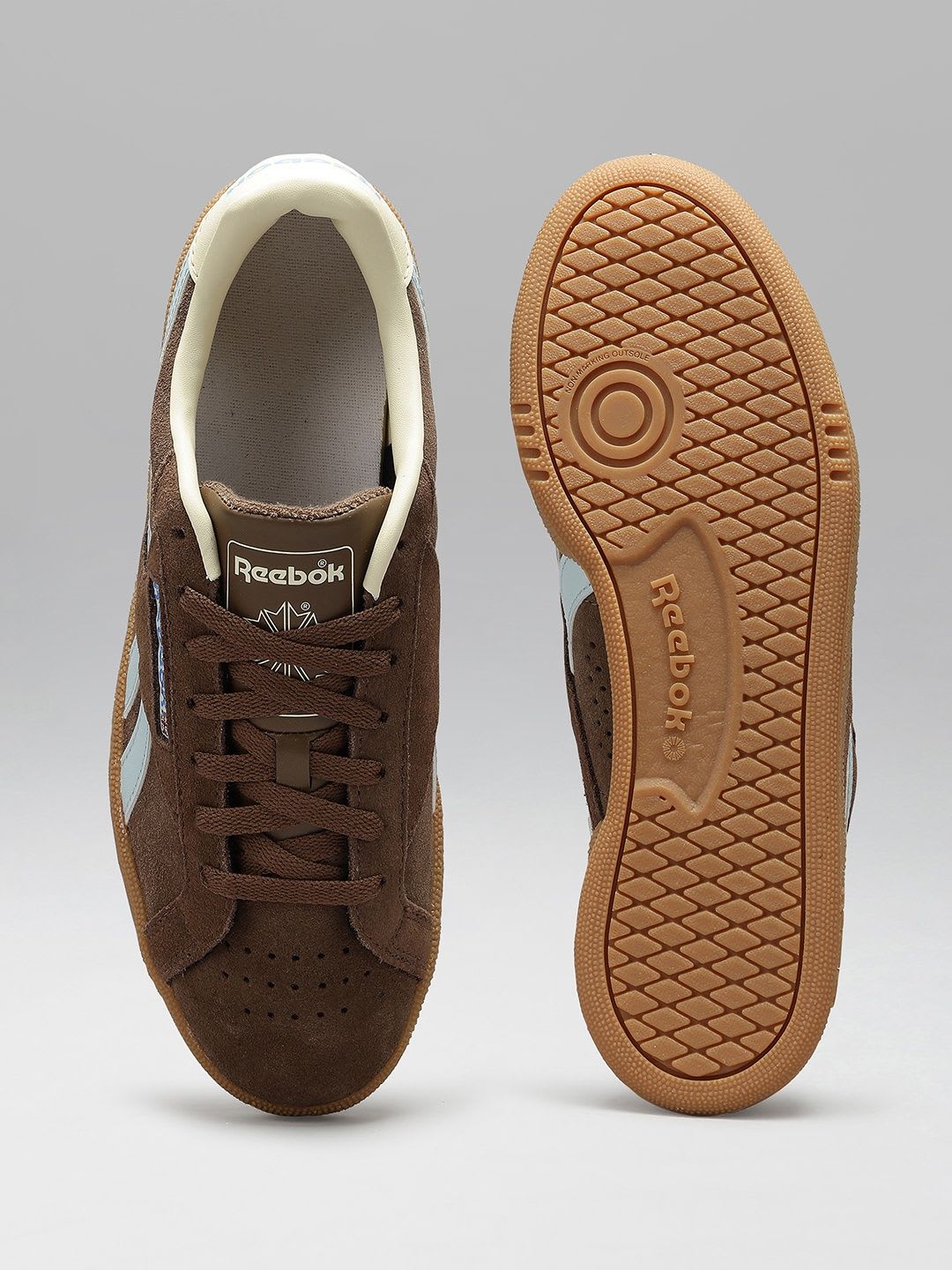 Reebok Women CLUB C GROUNDS UK Striped Suede Sneakers - right view
