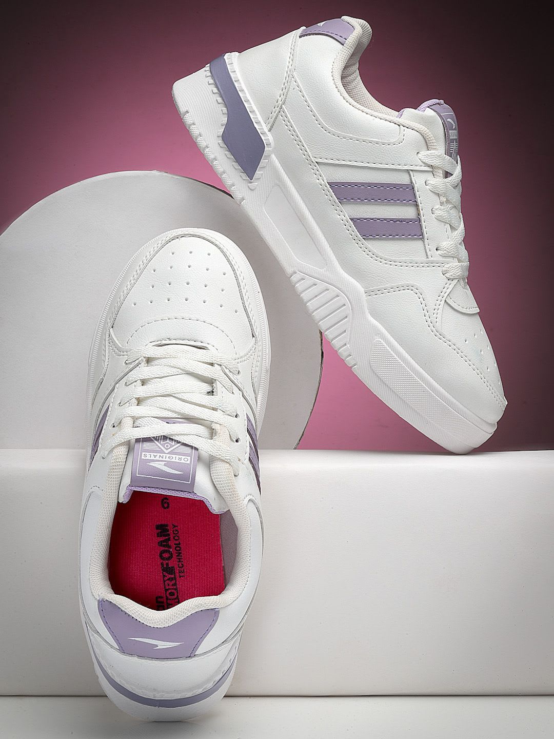 ASIAN Women Striped Sneakers - default view