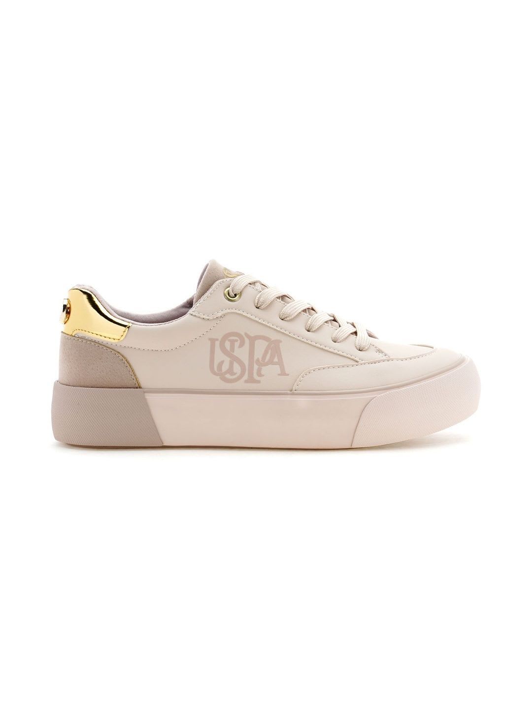 U.S. Polo Assn. Women Lydia 3.0 Nude Chunky Sneaker Shoes - right view